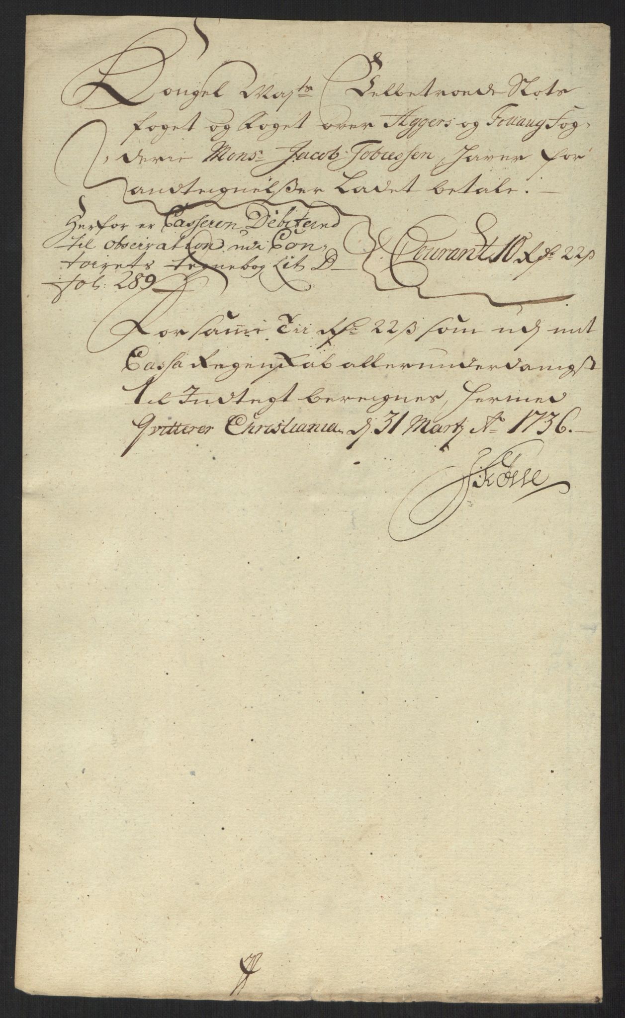 Rentekammeret inntil 1814, Reviderte regnskaper, Fogderegnskap, AV/RA-EA-4092/R10/L0474: Fogderegnskap Aker og Follo, 1735, p. 222