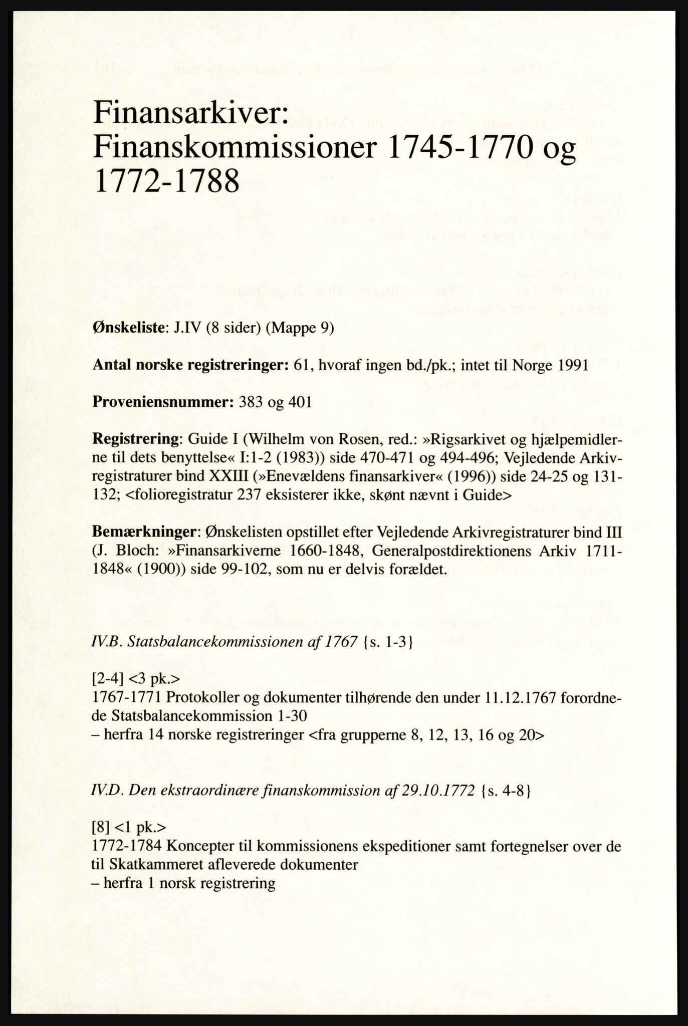 Publikasjoner utgitt av Arkivverket, PUBL/PUBL-001/A/0002: Erik Gøbel: NOREG, Tværregistratur over norgesrelevant materiale i Rigsarkivet i København (2000), 2000, p. 188