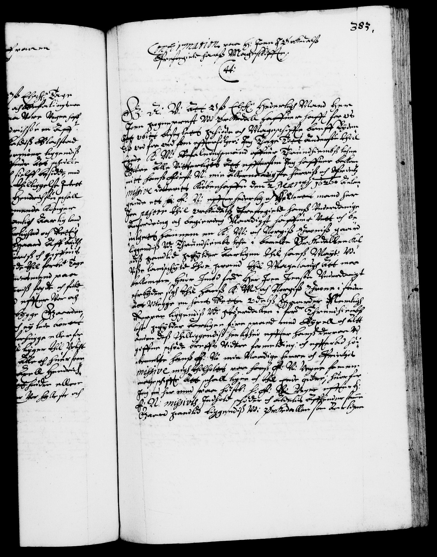 Danske Kanselli 1572-1799, AV/RA-EA-3023/F/Fc/Fca/Fcaa/L0004: Norske registre (mikrofilm), 1617-1630, p. 383a