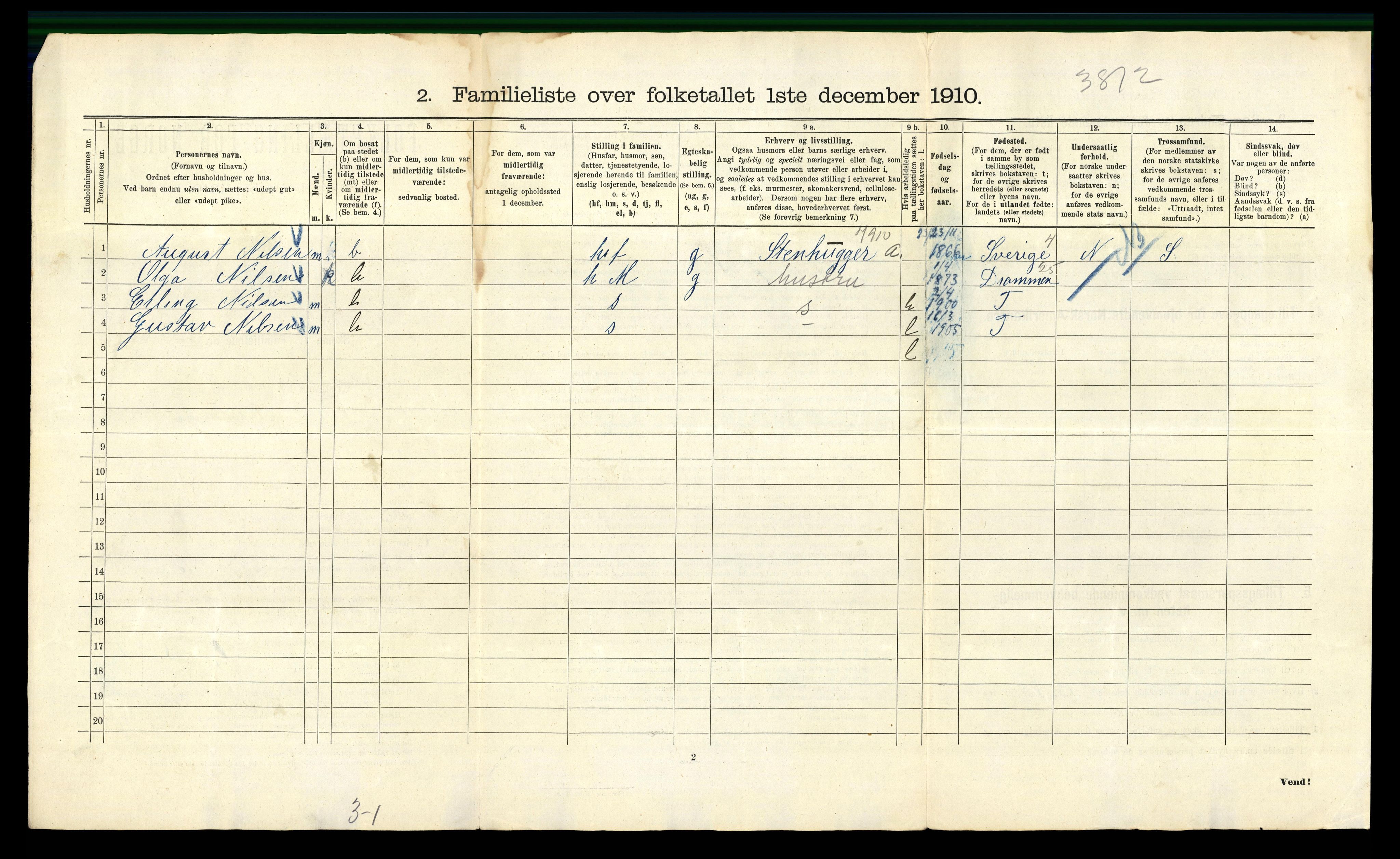 RA, 1910 census for Kristiania, 1910, p. 111136