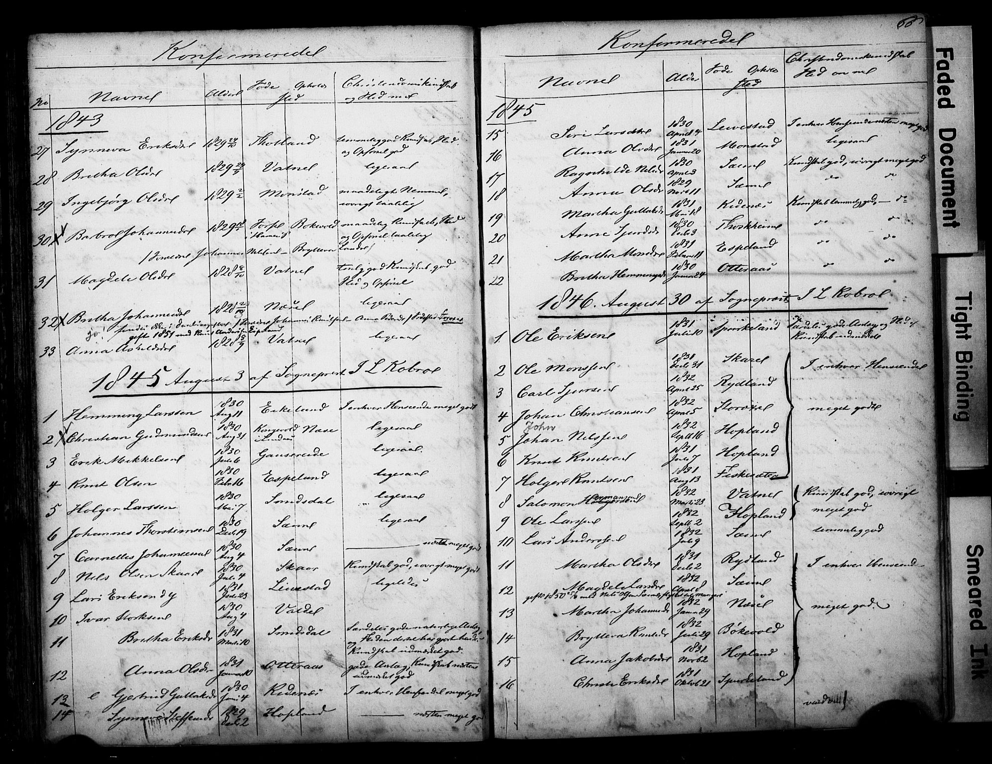 Alversund Sokneprestembete, SAB/A-73901/H/Ha/Hab: Parish register (copy) no. D 1, 1800-1870, p. 66