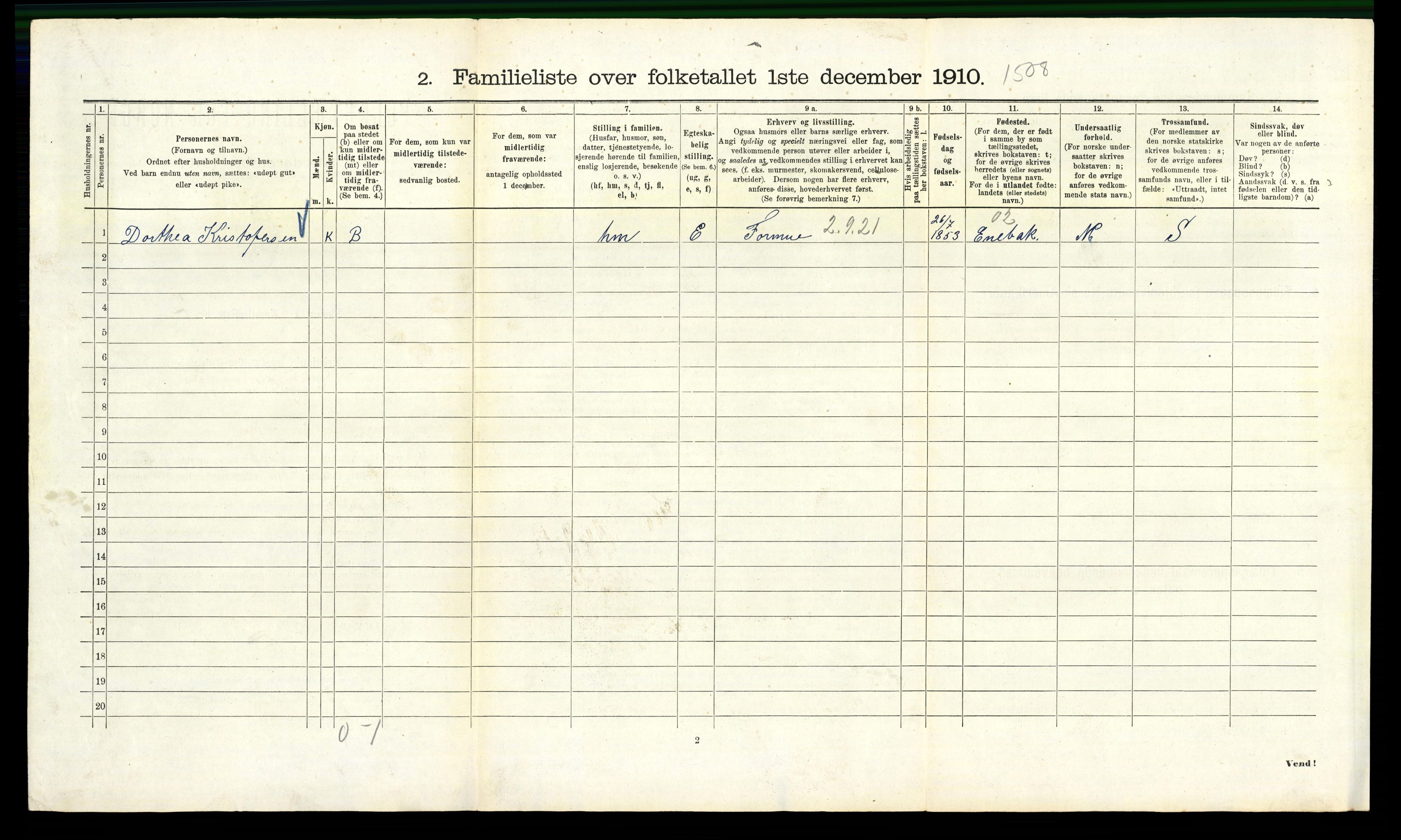 RA, 1910 census for Kristiania, 1910, p. 95178