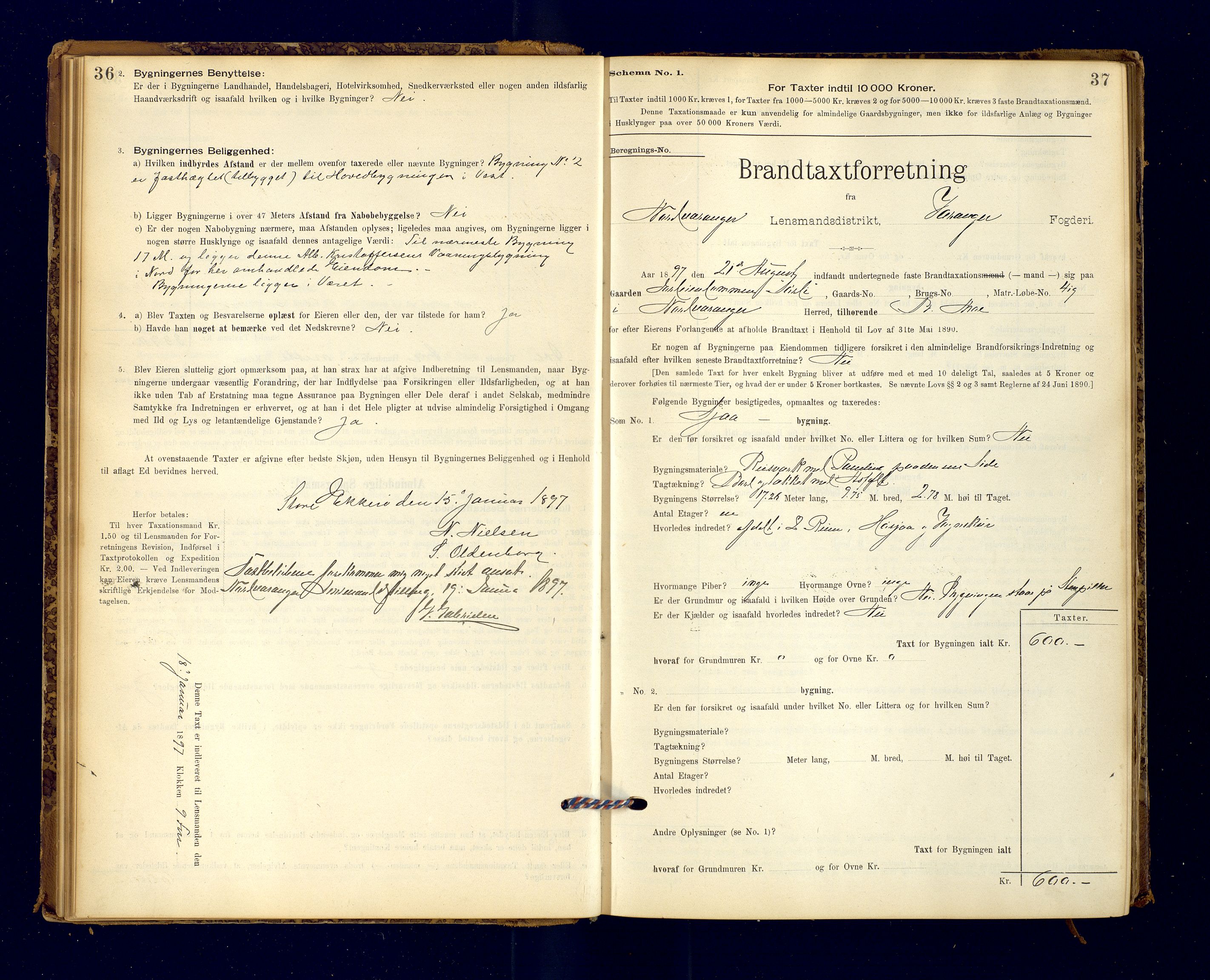 Nord-Varanger (Vadsø) lensmannskontor, AV/SATØ-S-1166/1/Fp/Fpb/L0198: Branntakstprotokoller, 1895-1913, p. 36-37