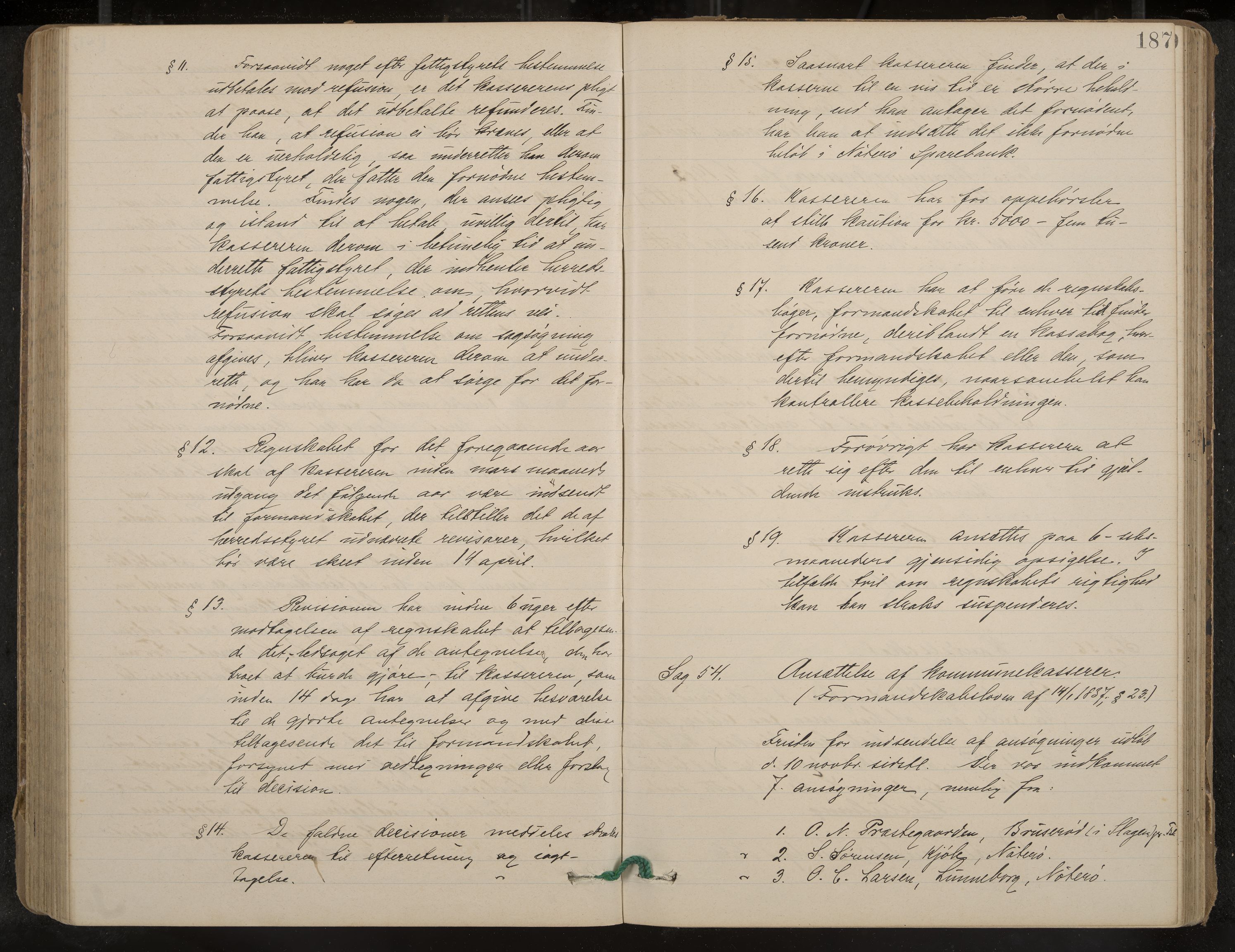 Nøtterøy formannskap og sentraladministrasjon, IKAK/0722021-1/A/Aa/L0005: Møtebok med register, 1896-1905, p. 187