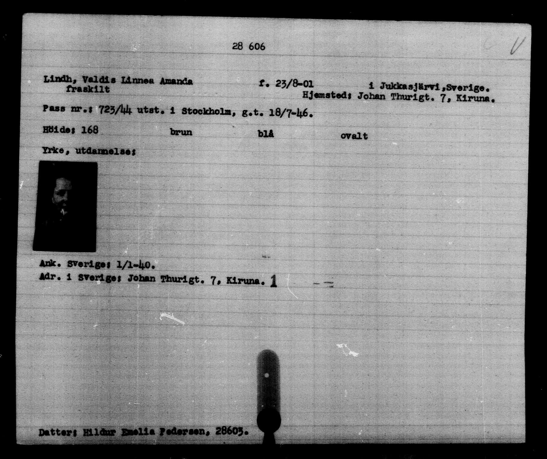 Den Kgl. Norske Legasjons Flyktningskontor, AV/RA-S-6753/V/Va/L0012: Kjesäterkartoteket.  Flyktningenr. 28300-31566, 1940-1945, p. 328