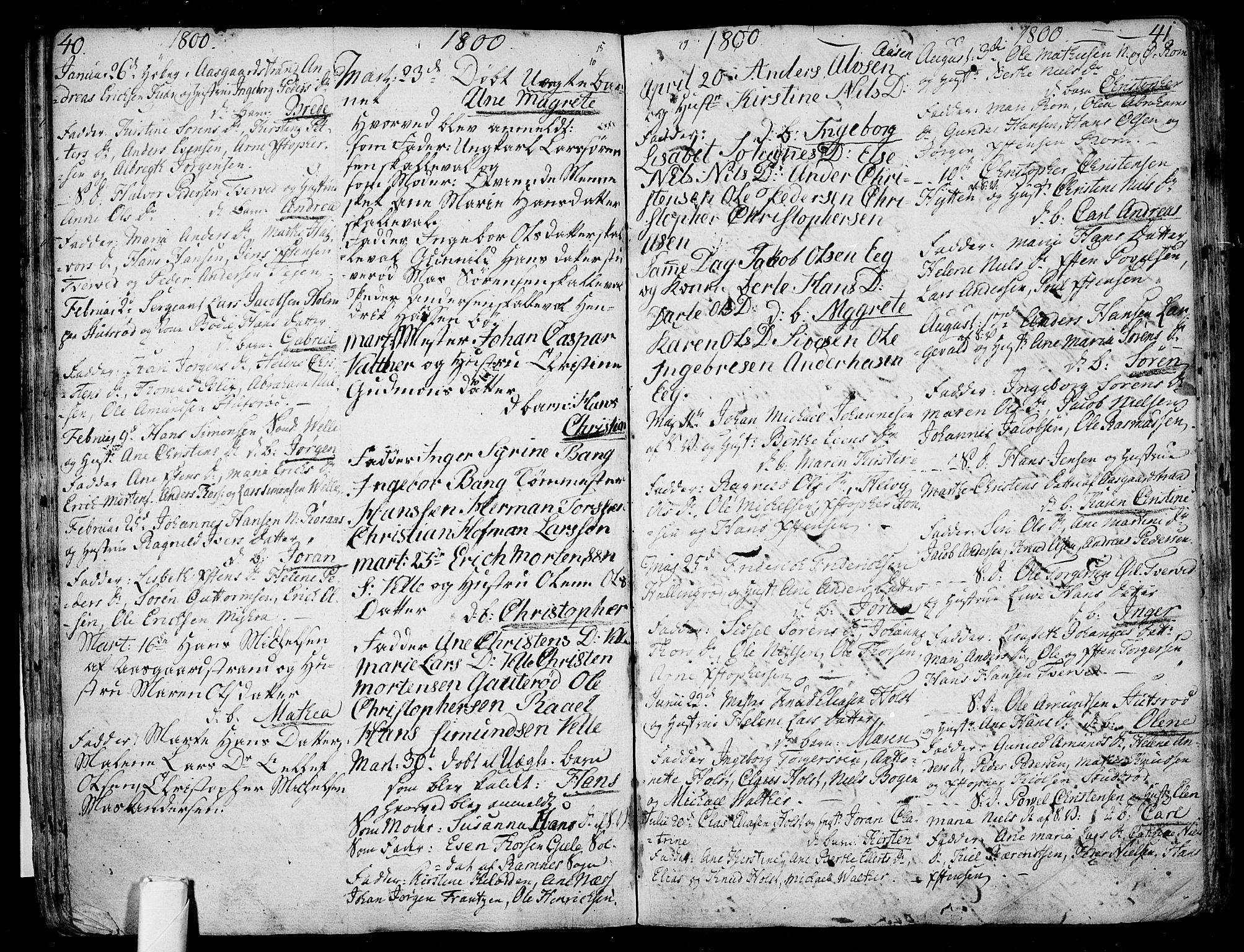 Sem kirkebøker, AV/SAKO-A-5/F/Fb/L0003: Parish register (official) no. II 3, 1792-1814, p. 40-41