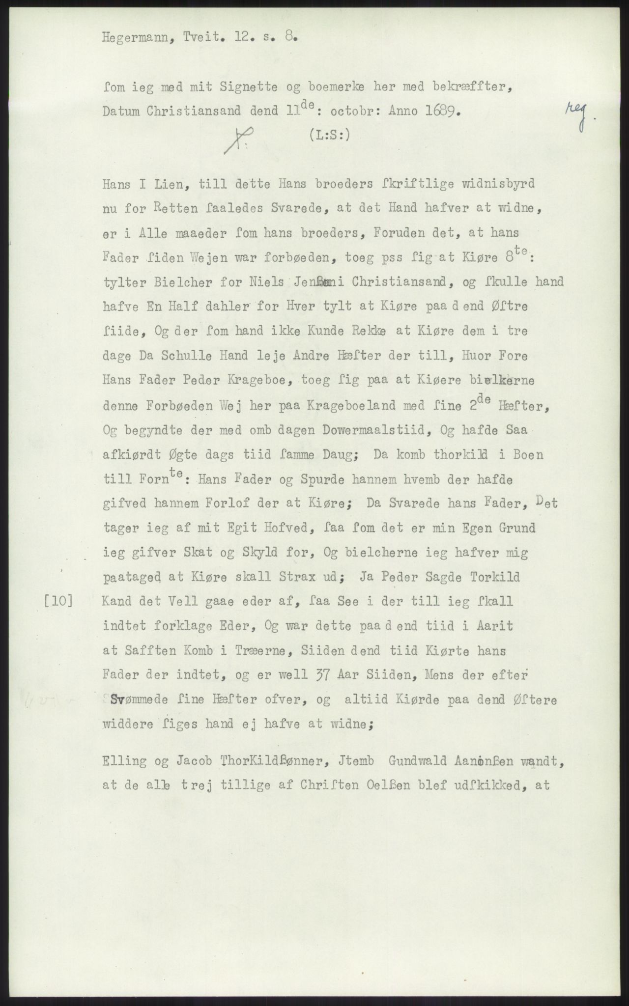 Samlinger til kildeutgivelse, Diplomavskriftsamlingen, AV/RA-EA-4053/H/Ha, p. 1484