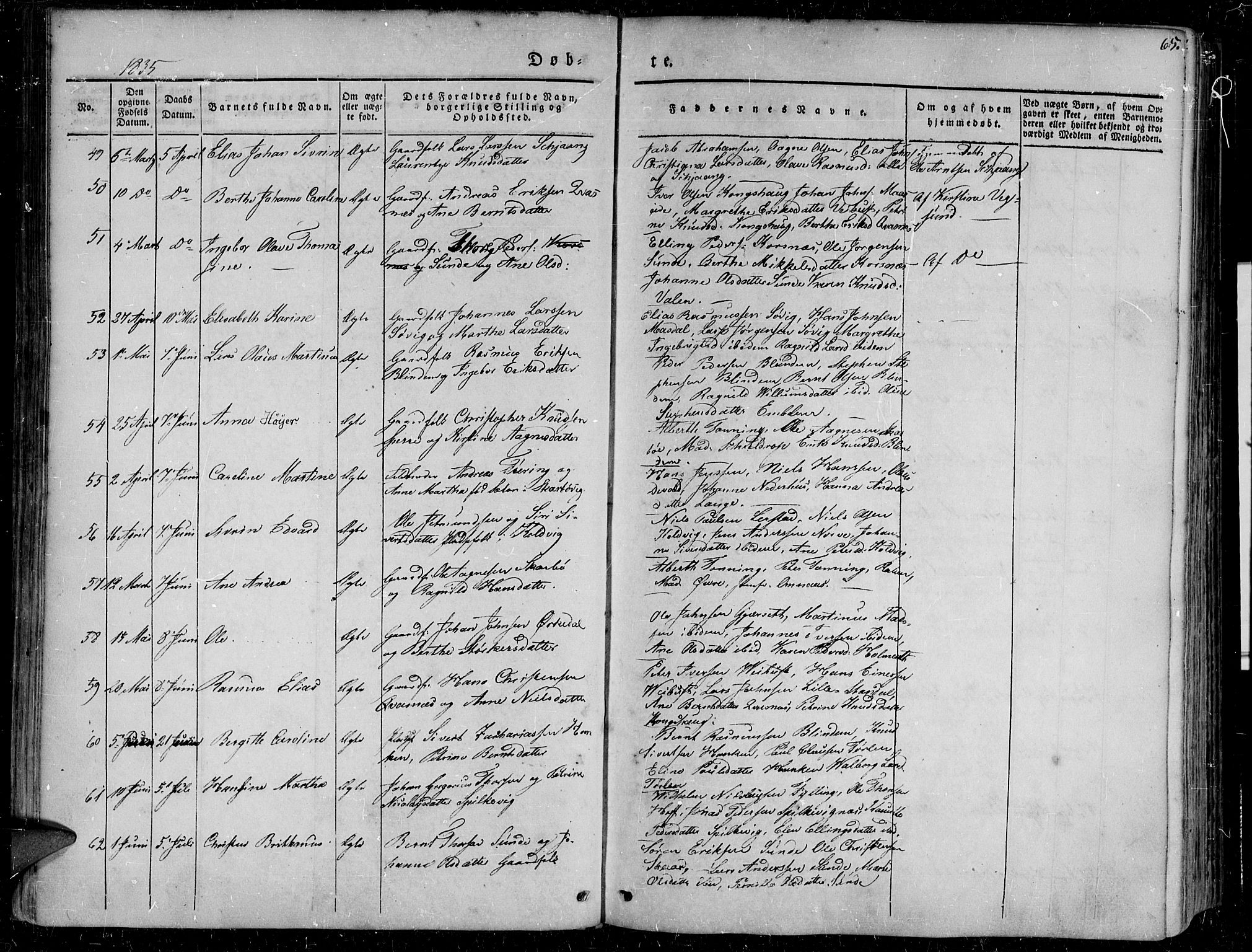 Ministerialprotokoller, klokkerbøker og fødselsregistre - Møre og Romsdal, AV/SAT-A-1454/528/L0395: Parish register (official) no. 528A06, 1828-1839, p. 65