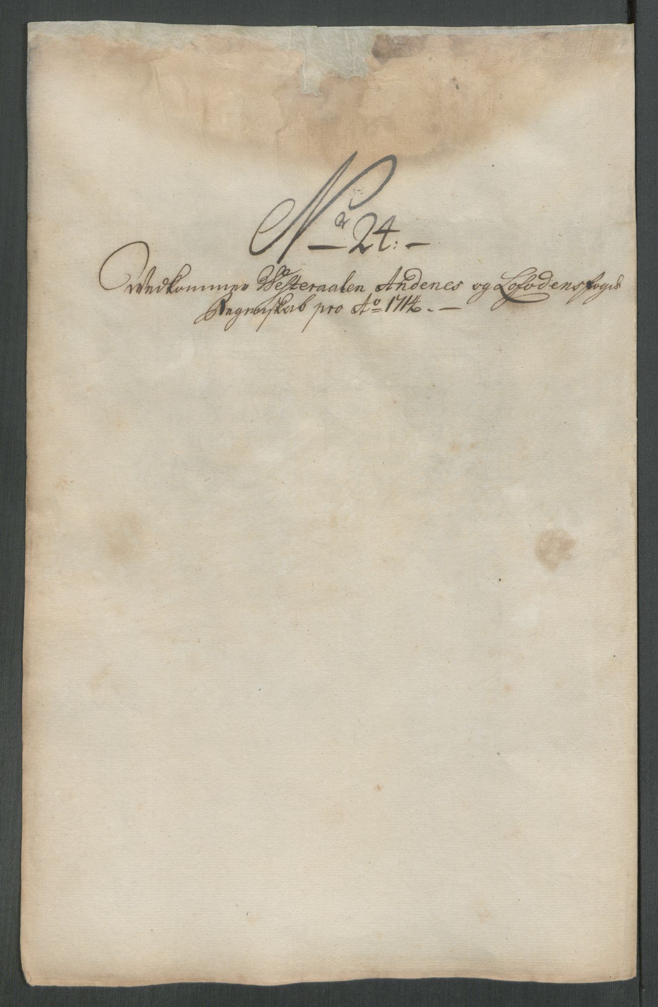 Rentekammeret inntil 1814, Reviderte regnskaper, Fogderegnskap, AV/RA-EA-4092/R67/L4680: Fogderegnskap Vesterålen, Andenes og Lofoten, 1714, p. 150