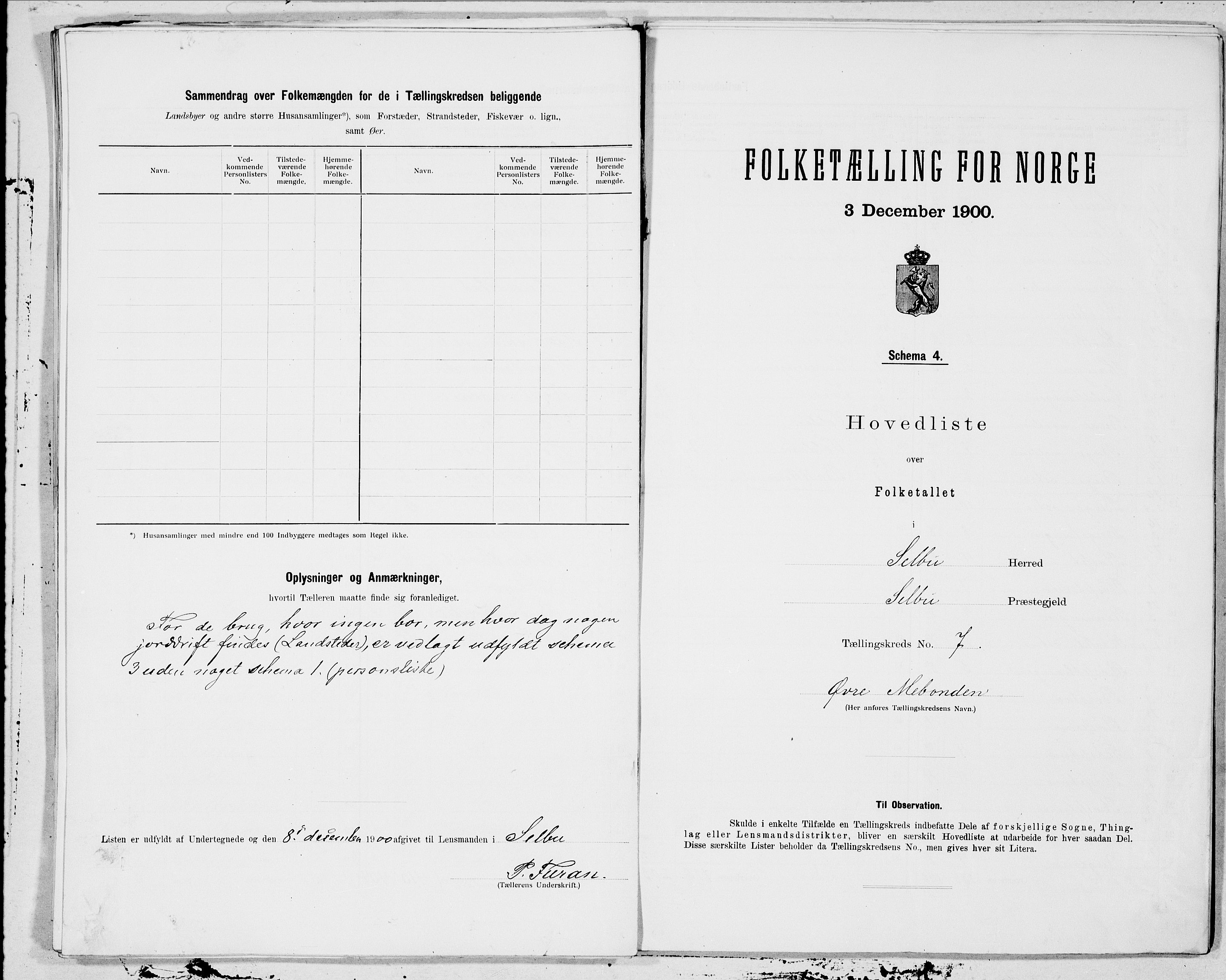 SAT, 1900 census for Selbu, 1900, p. 14