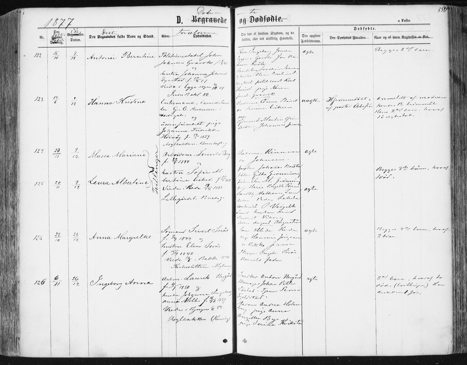 Ministerialprotokoller, klokkerbøker og fødselsregistre - Sør-Trøndelag, AV/SAT-A-1456/604/L0186: Parish register (official) no. 604A07, 1866-1877, p. 553