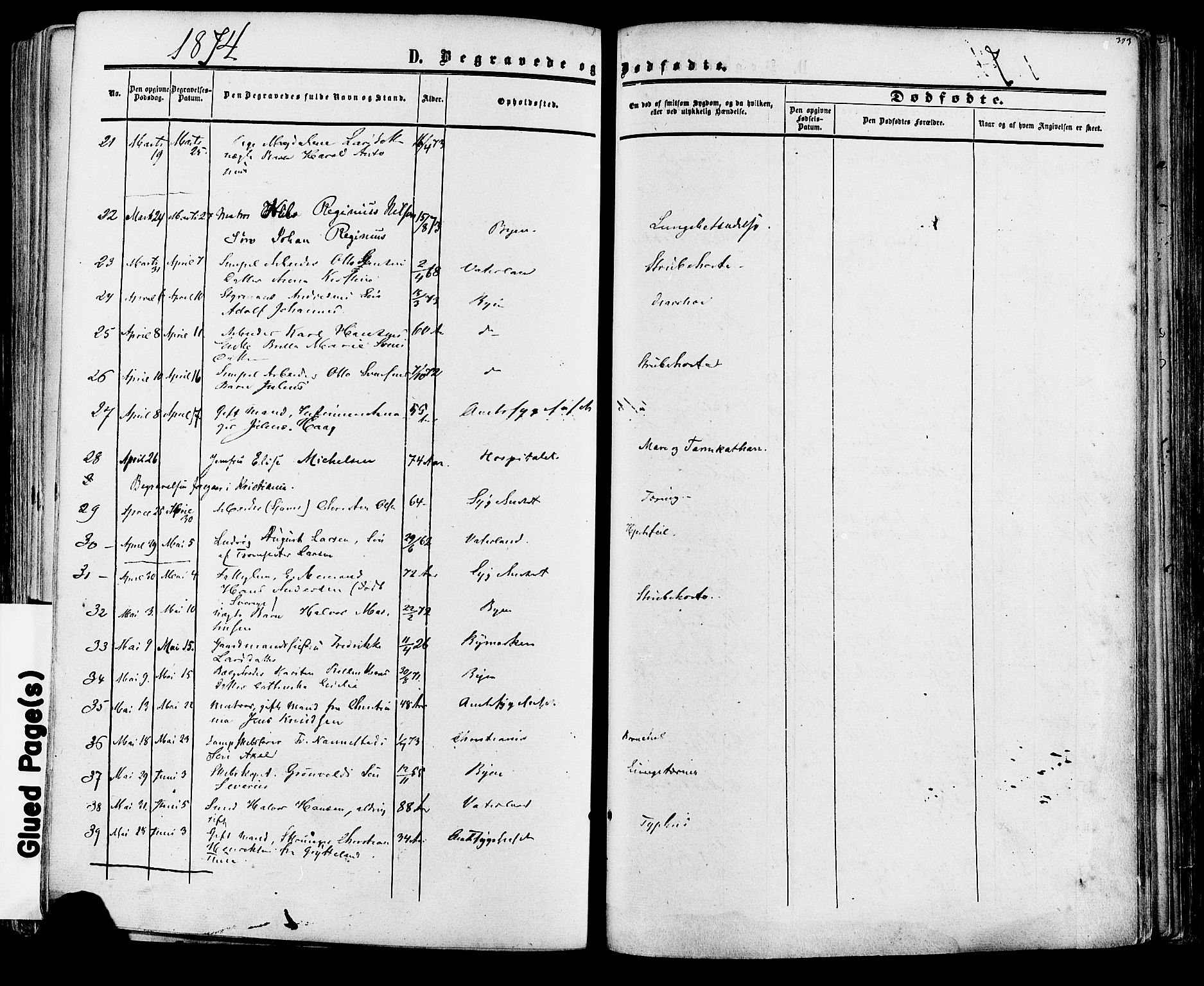 Fredrikstad prestekontor Kirkebøker, SAO/A-11082/F/Fa/L0006: Parish register (official) no. 6, 1857-1878, p. 353