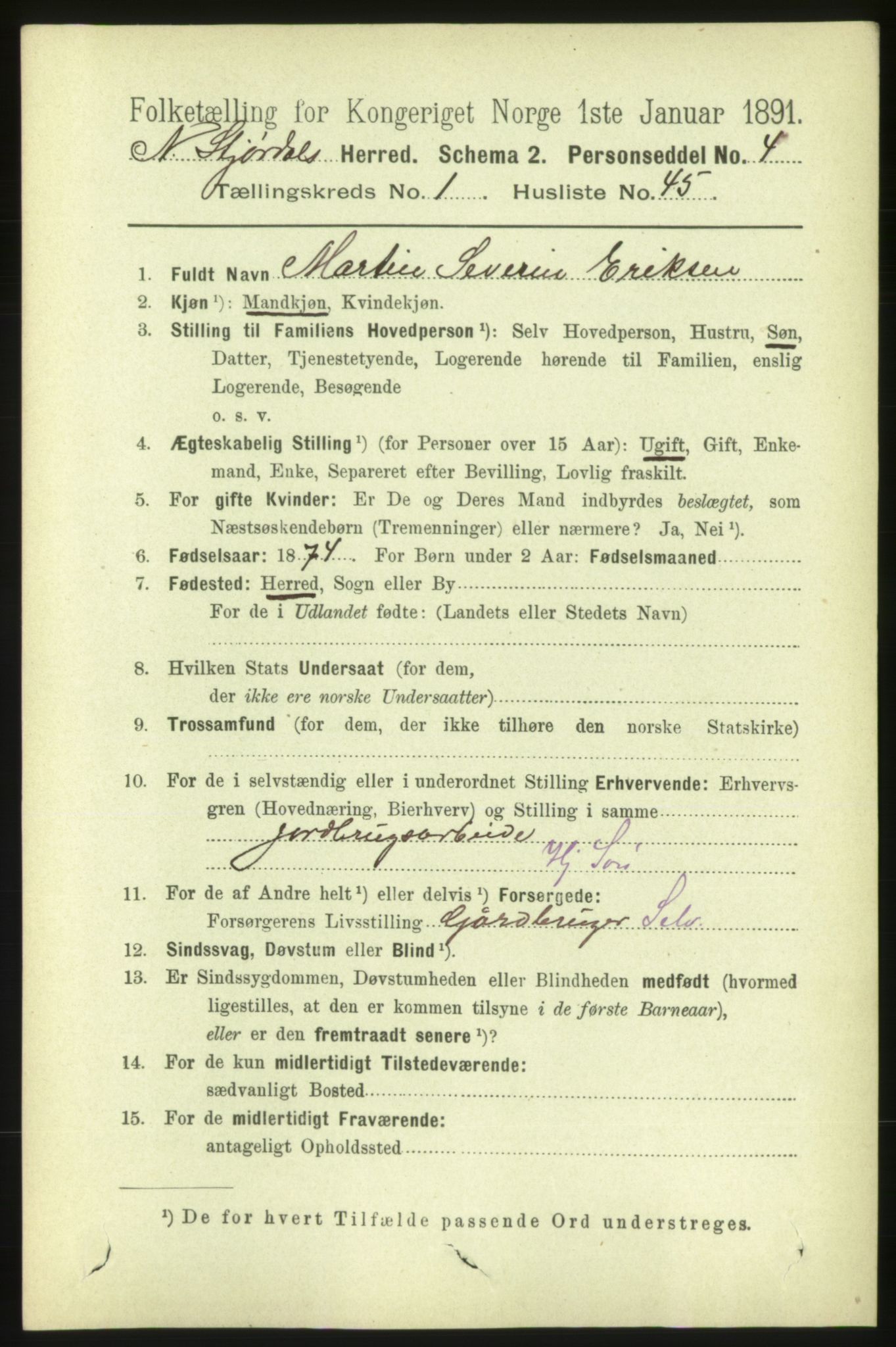 RA, 1891 census for 1714 Nedre Stjørdal, 1891, p. 386