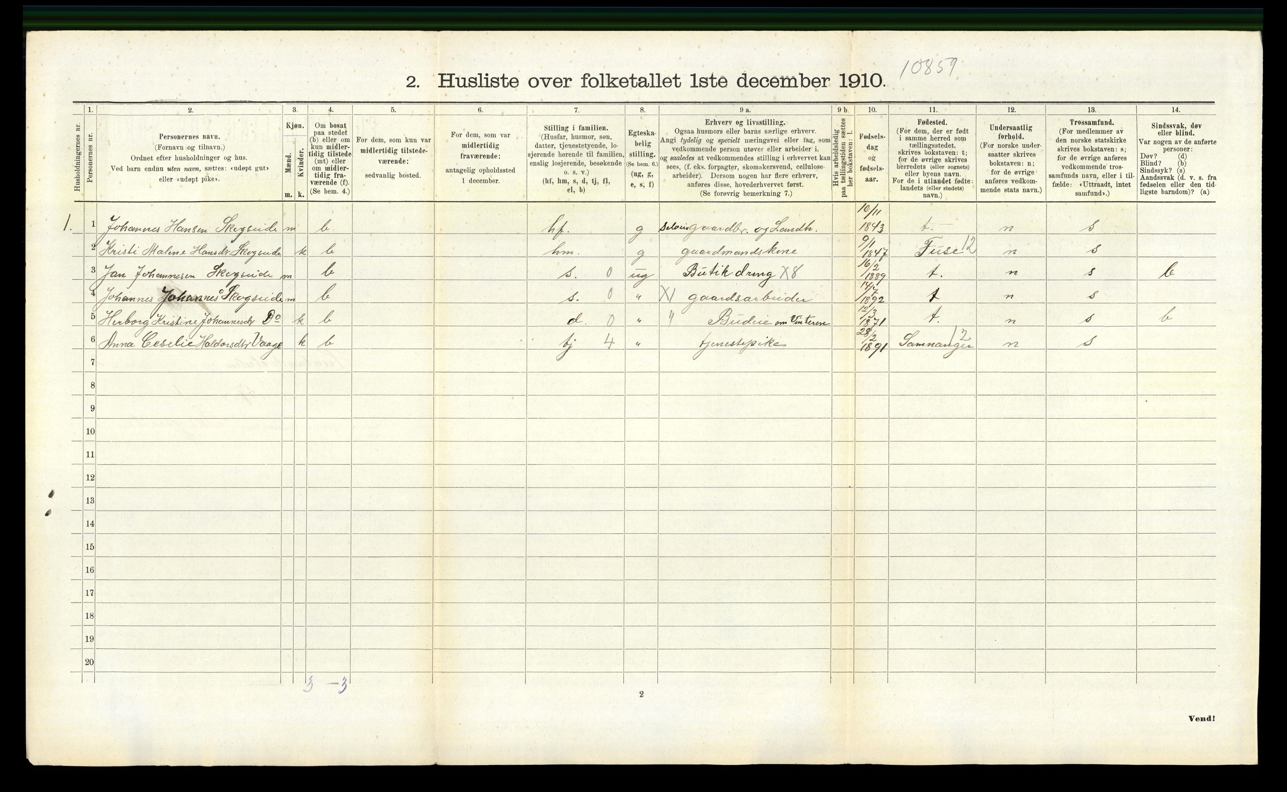 RA, 1910 census for Hålandsdal, 1910, p. 117