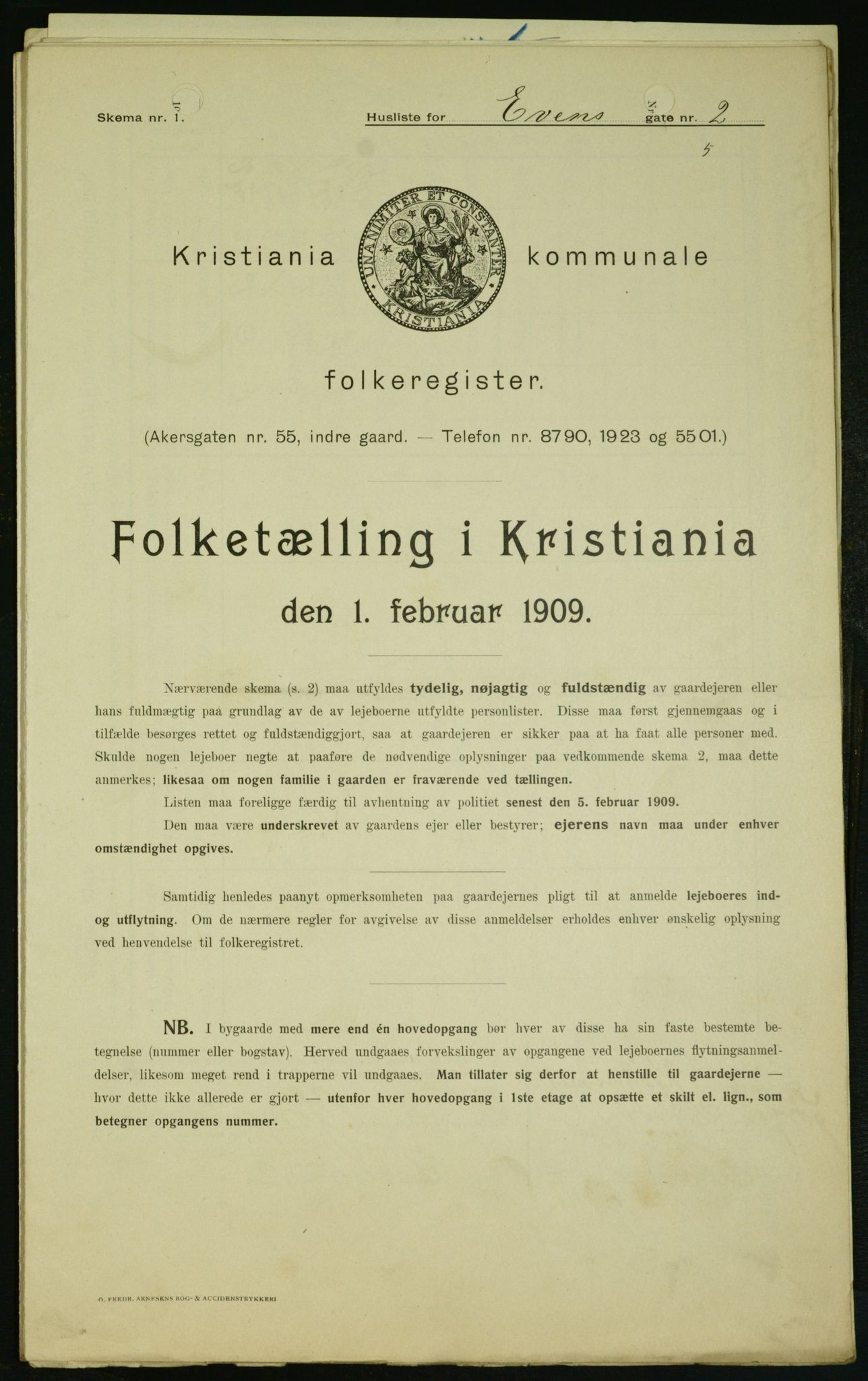 OBA, Municipal Census 1909 for Kristiania, 1909, p. 20620