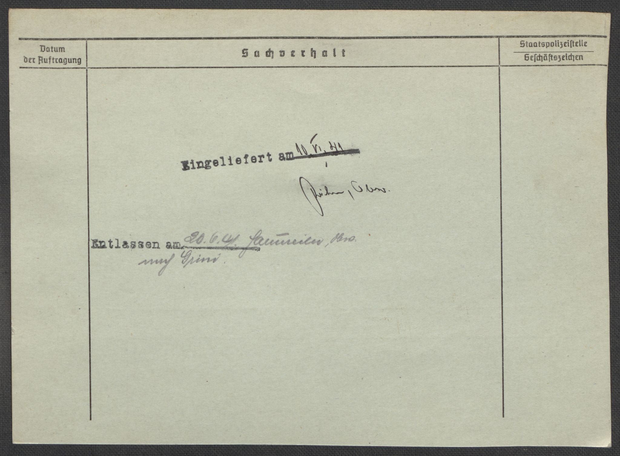 Befehlshaber der Sicherheitspolizei und des SD, AV/RA-RAFA-5969/E/Ea/Eaa/L0005: Register over norske fanger i Møllergata 19: Hø-Kj, 1940-1945, p. 1304