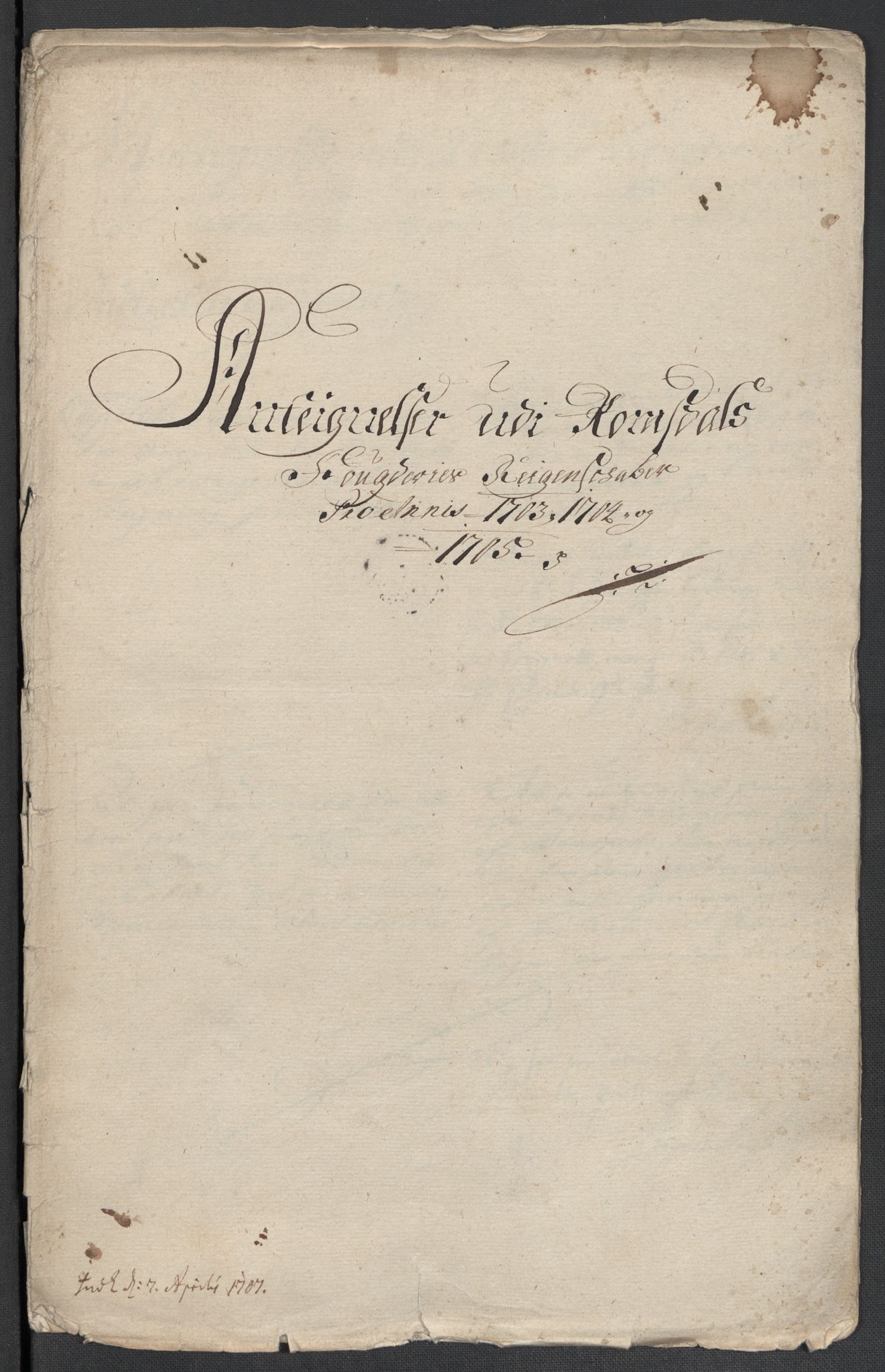 Rentekammeret inntil 1814, Reviderte regnskaper, Fogderegnskap, RA/EA-4092/R55/L3656: Fogderegnskap Romsdal, 1703-1705, p. 514