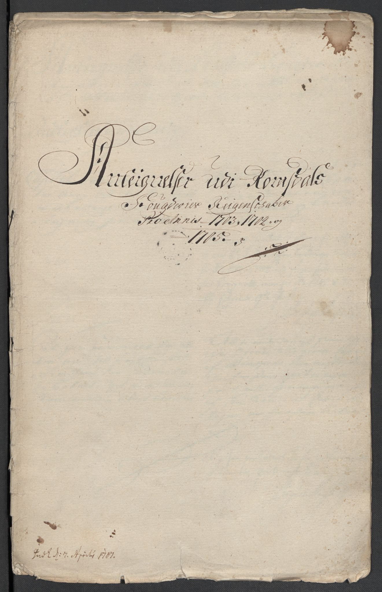 Rentekammeret inntil 1814, Reviderte regnskaper, Fogderegnskap, AV/RA-EA-4092/R55/L3656: Fogderegnskap Romsdal, 1703-1705, p. 514