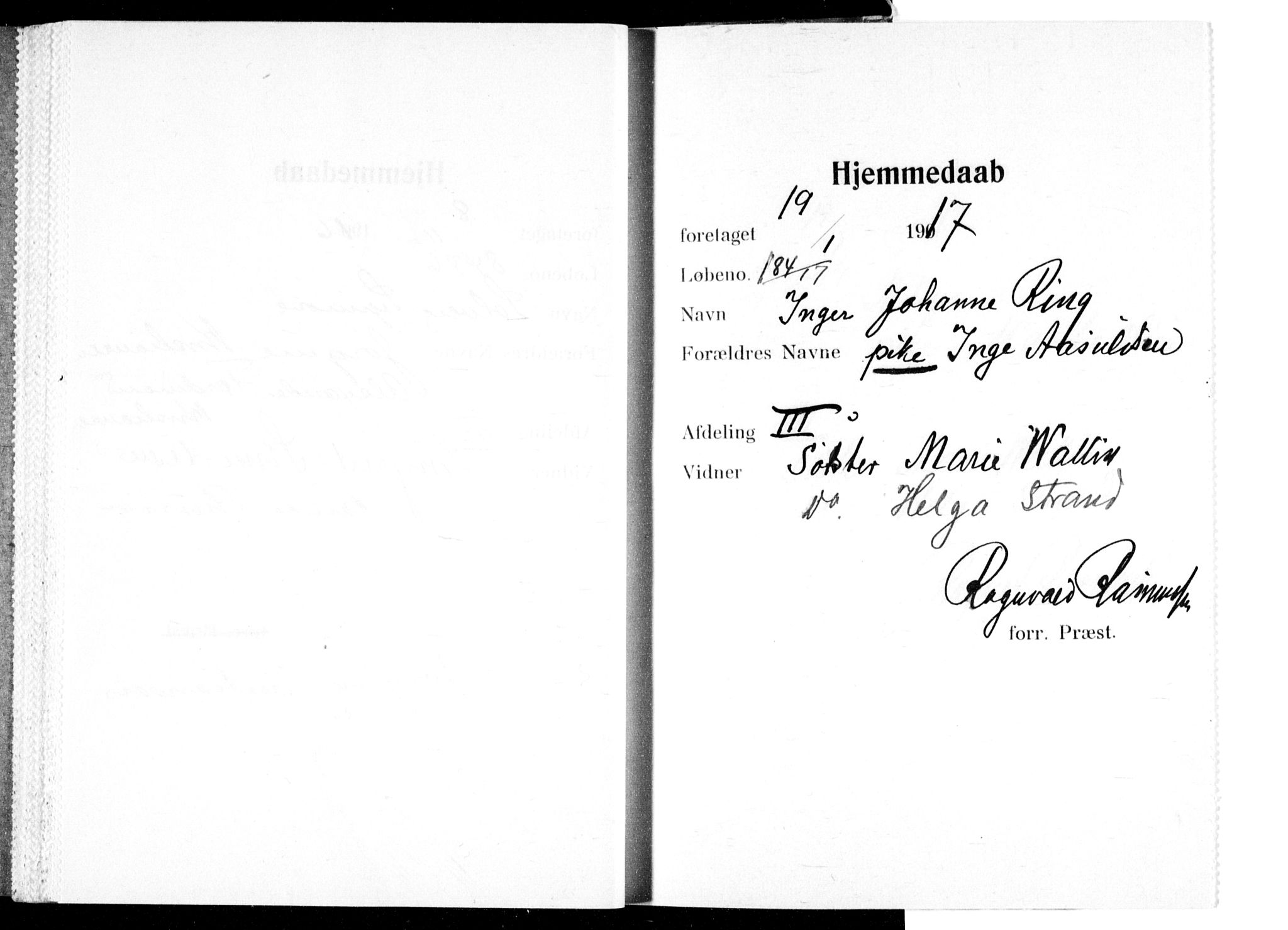 Ullevål sykehus prestekontor Kirkebøker, AV/SAO-A-10542a/K/Ka/L0004: Baptism register no. 4, 1906-1926