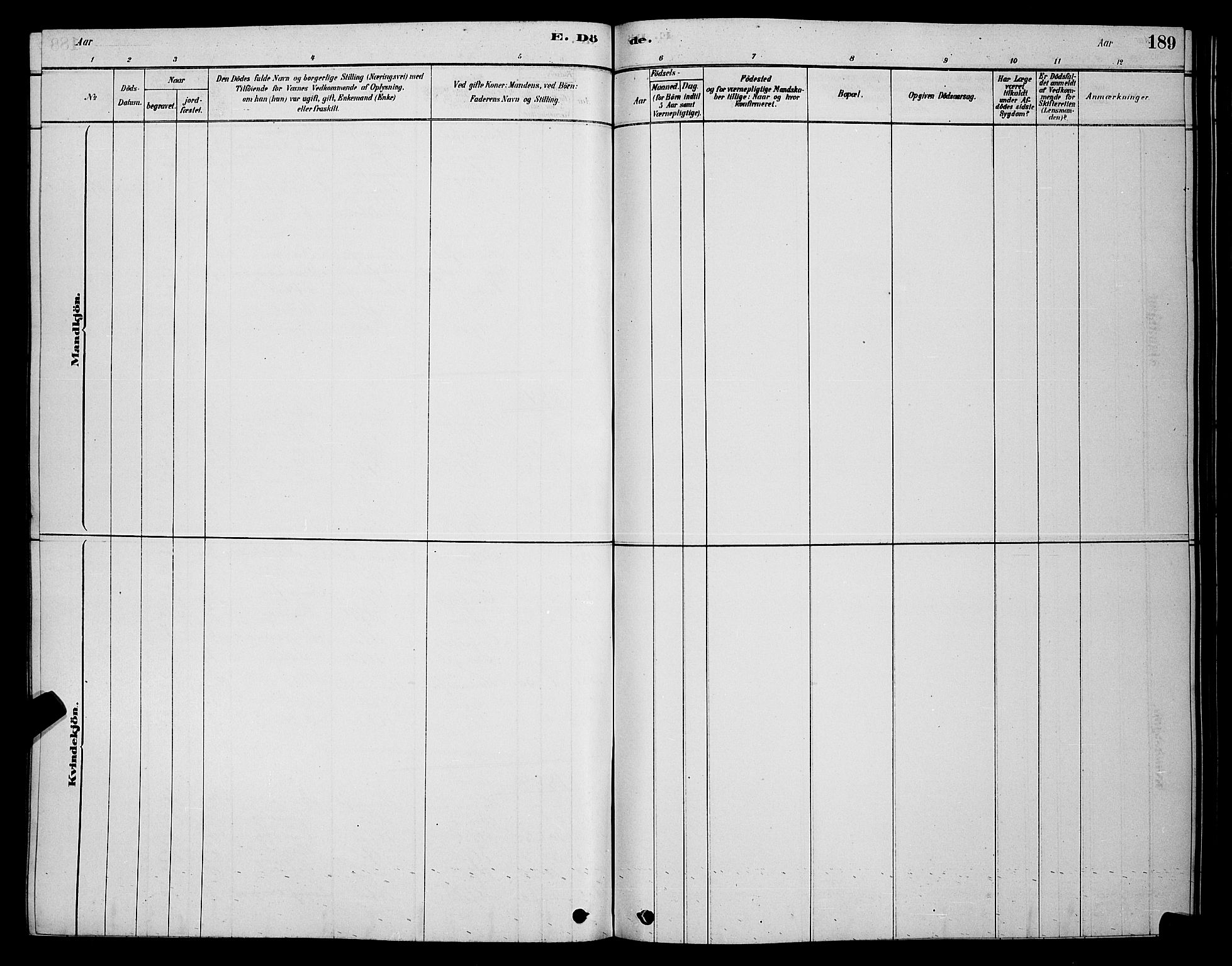 Hammerfest sokneprestkontor, AV/SATØ-S-1347/H/Hb/L0006.klokk: Parish register (copy) no. 6, 1876-1884, p. 189