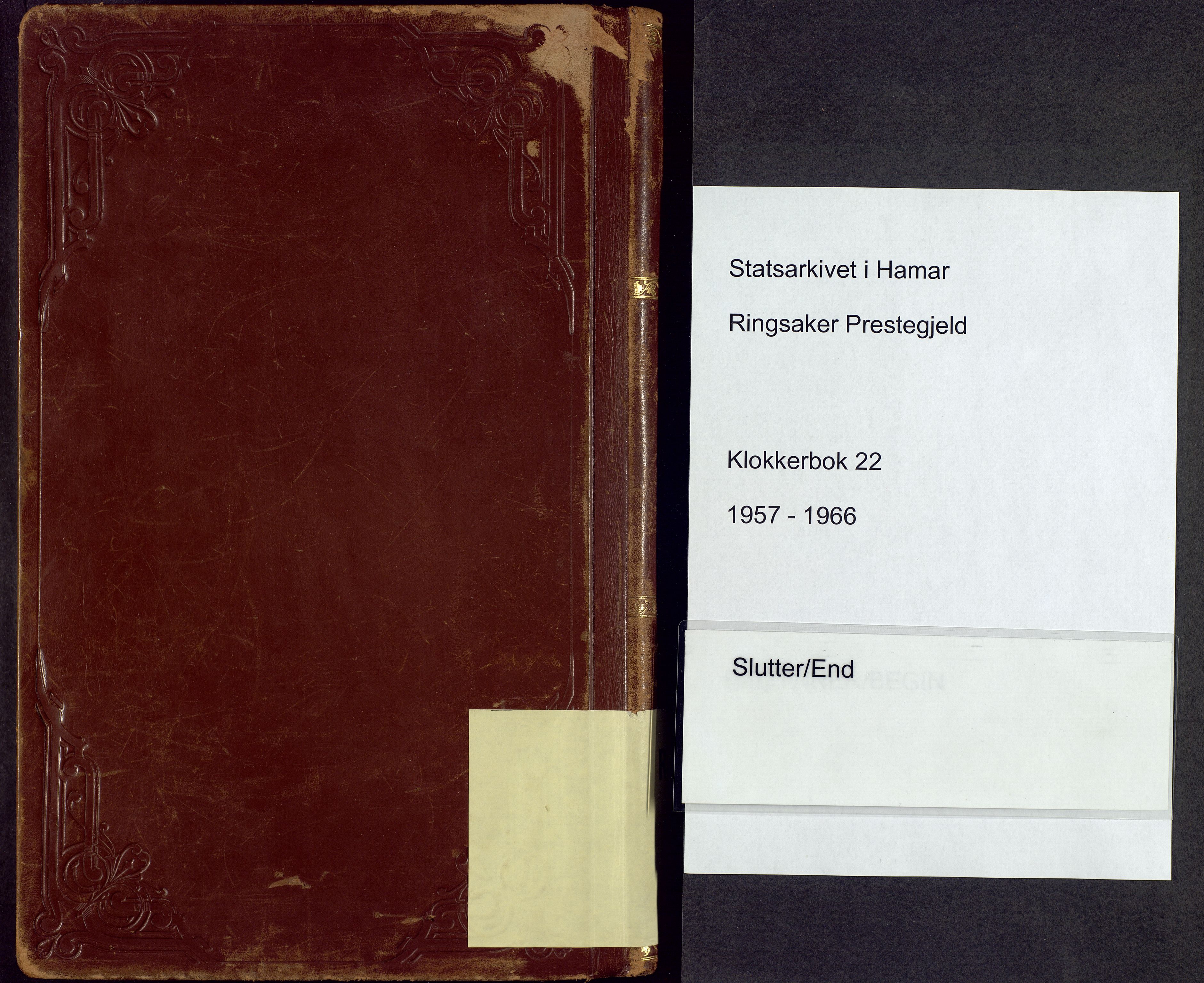 Ringsaker prestekontor, AV/SAH-PREST-014/L/La/L0022: Parish register (copy) no. 22, 1957-1966
