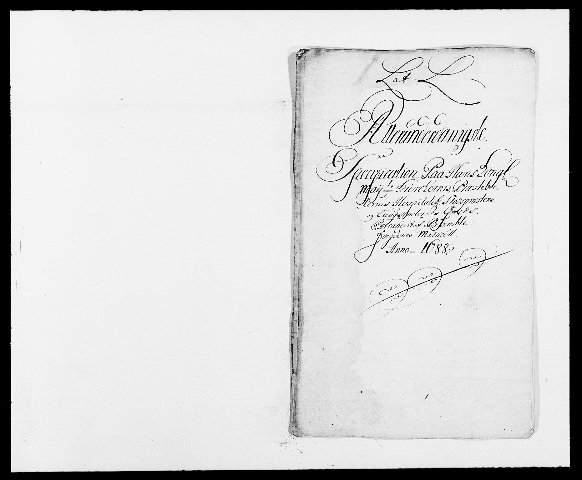 Rentekammeret inntil 1814, Reviderte regnskaper, Fogderegnskap, RA/EA-4092/R34/L2050: Fogderegnskap Bamble, 1688-1691, p. 213