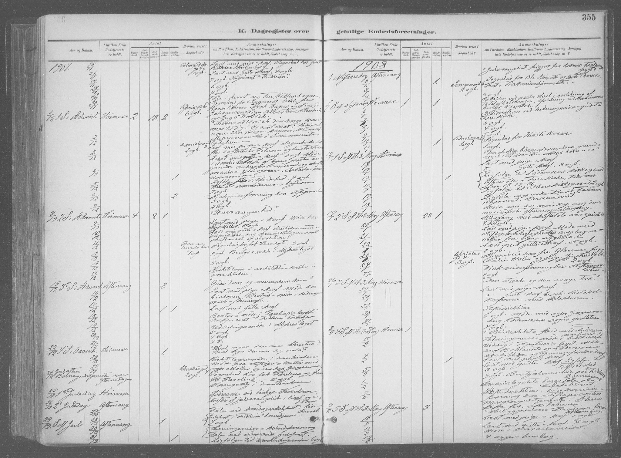 Ministerialprotokoller, klokkerbøker og fødselsregistre - Sør-Trøndelag, SAT/A-1456/601/L0064: Parish register (official) no. 601A31, 1891-1911, p. 355