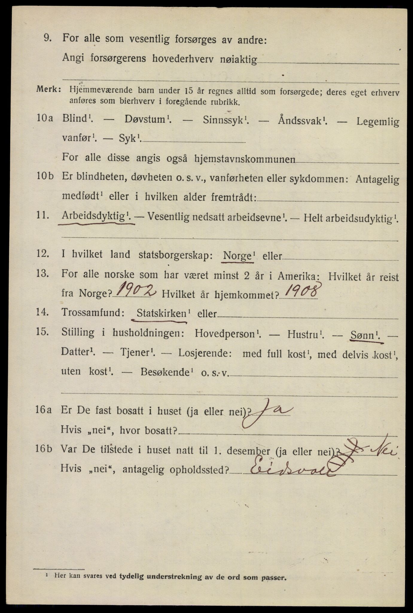 SAO, 1920 census for Feiring, 1920, p. 2173