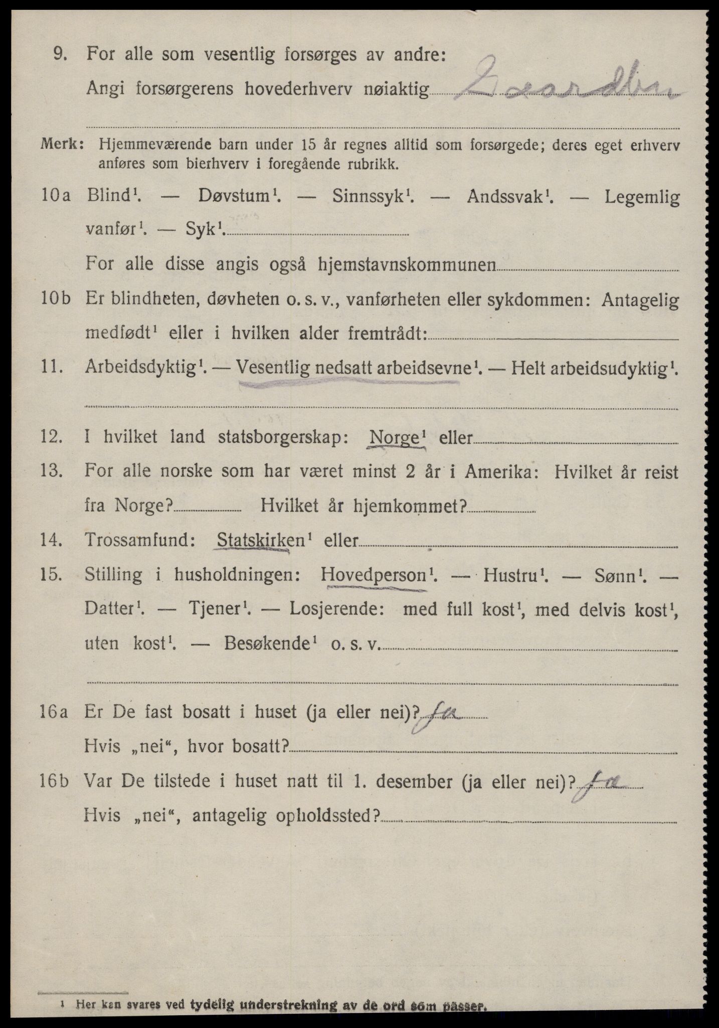 SAT, 1920 census for Stordal, 1920, p. 1531