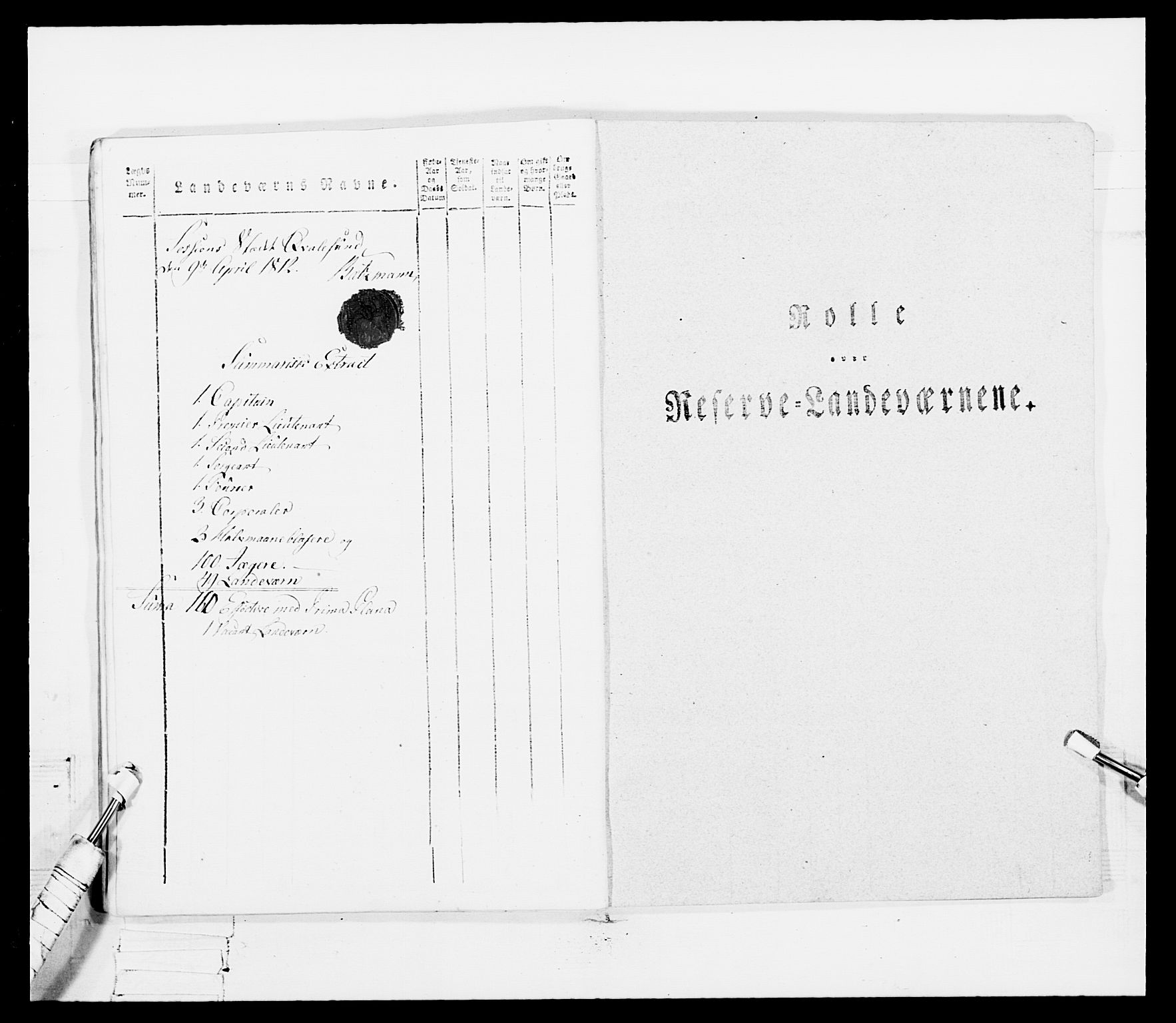 Generalitets- og kommissariatskollegiet, Det kongelige norske kommissariatskollegium, RA/EA-5420/E/Eh/L0099: Bergenhusiske nasjonale infanteriregiment, 1812, p. 210