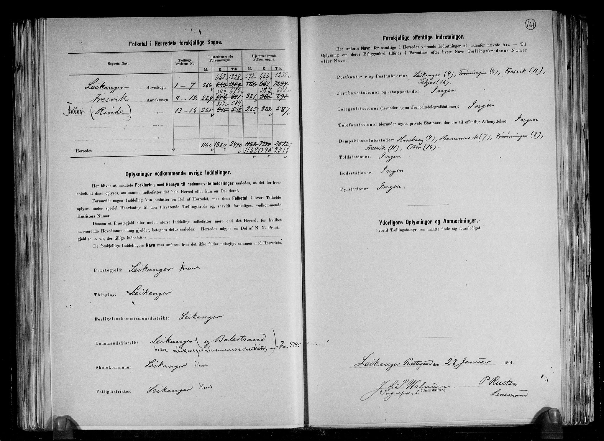 RA, 1891 census for 1419 Leikanger, 1891, p. 3