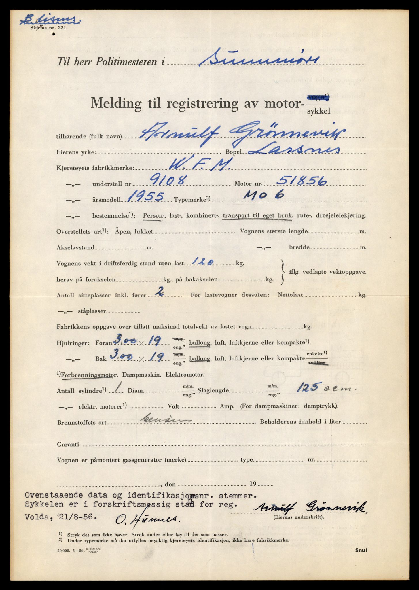 Møre og Romsdal vegkontor - Ålesund trafikkstasjon, AV/SAT-A-4099/F/Fe/L0040: Registreringskort for kjøretøy T 13531 - T 13709, 1927-1998, p. 403