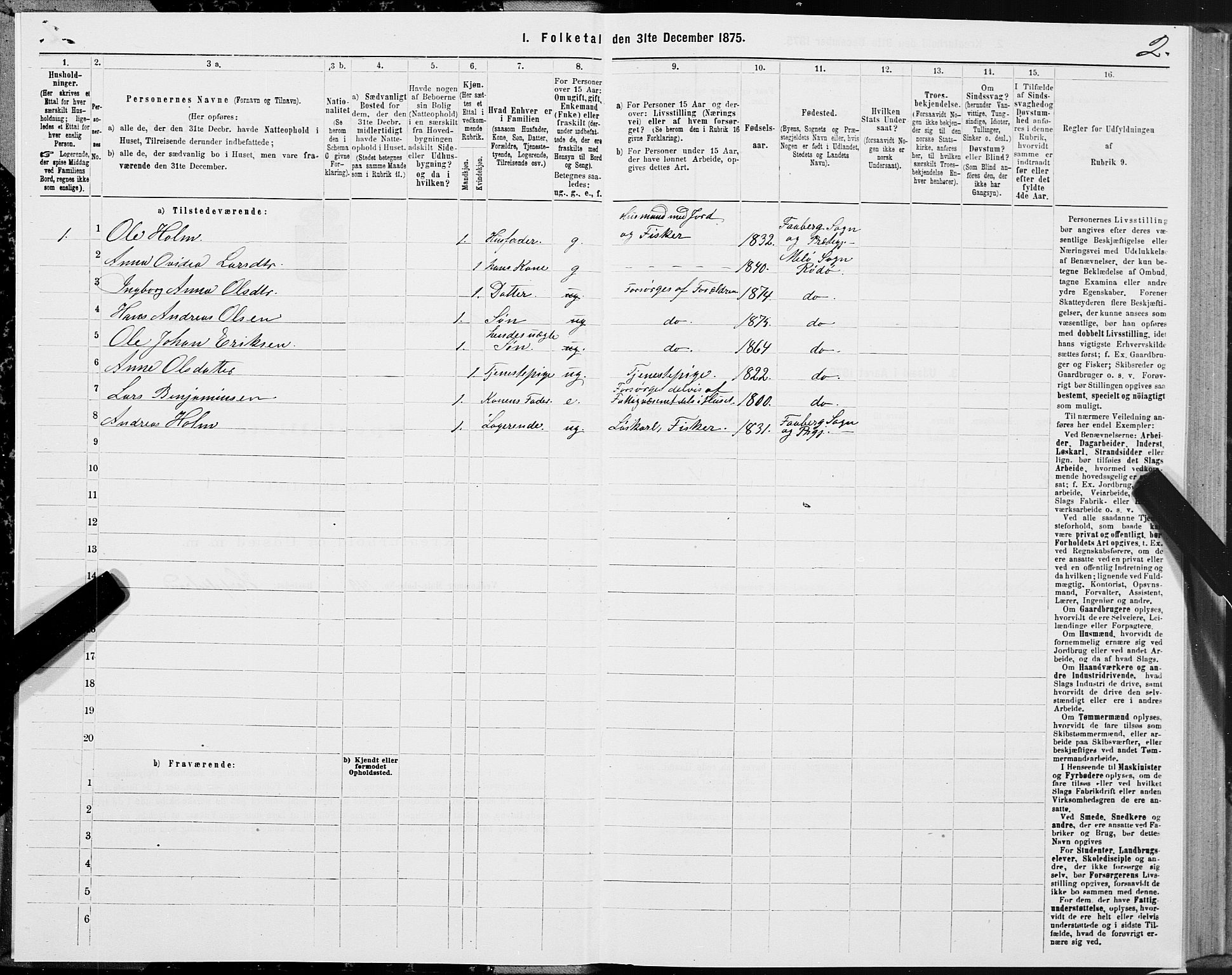 SAT, 1875 census for 1836P Rødøy, 1875, p. 3002