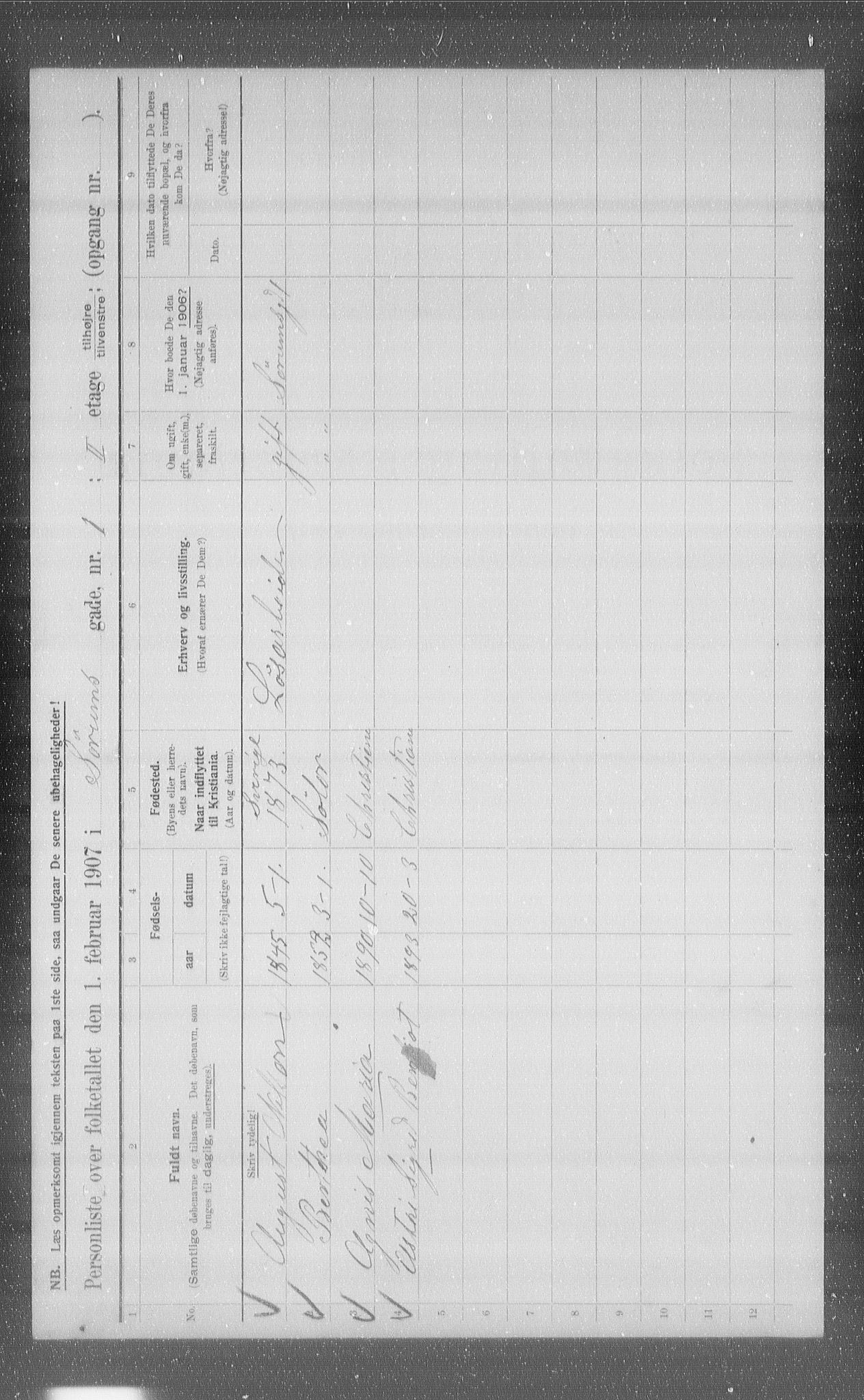 OBA, Municipal Census 1907 for Kristiania, 1907, p. 54386