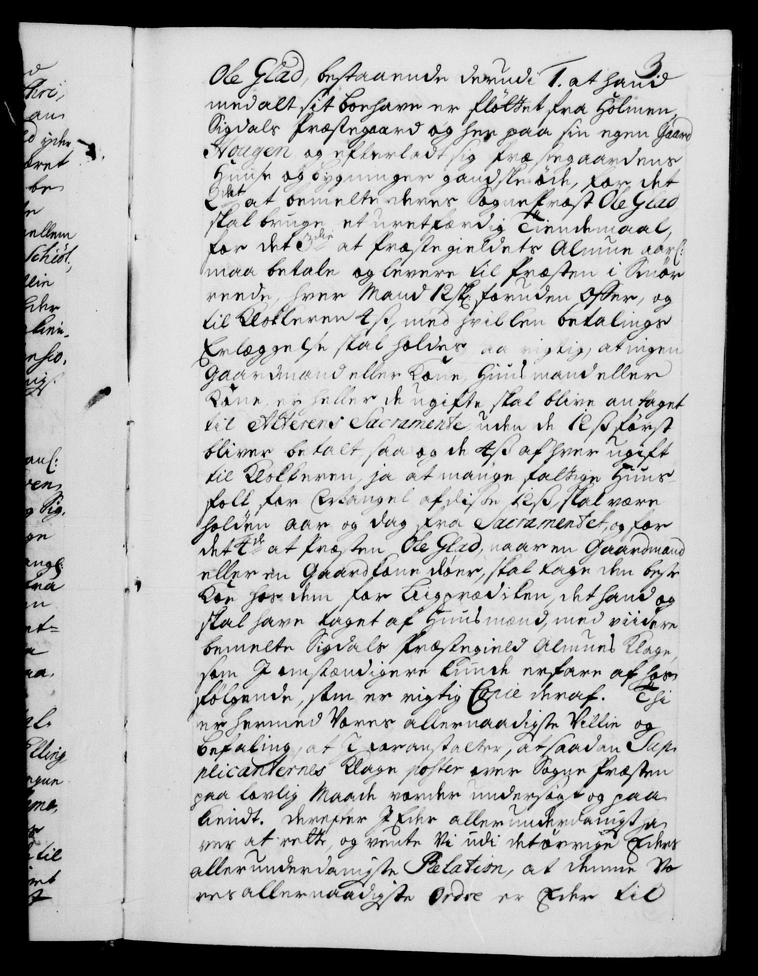 Danske Kanselli 1572-1799, AV/RA-EA-3023/F/Fc/Fca/Fcab/L0028: Norske tegnelser, 1738-1740, p. 3a