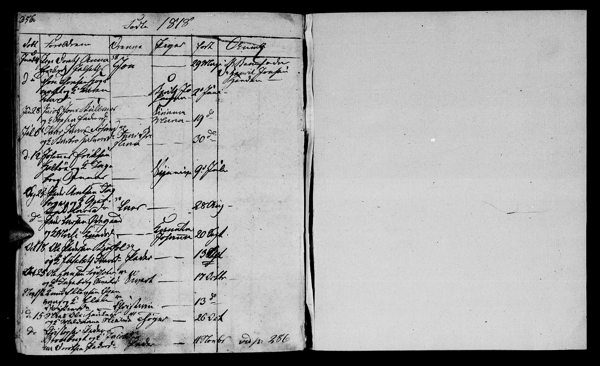 Ministerialprotokoller, klokkerbøker og fødselsregistre - Møre og Romsdal, AV/SAT-A-1454/569/L0817: Parish register (official) no. 569A03, 1805-1819, p. 356-357