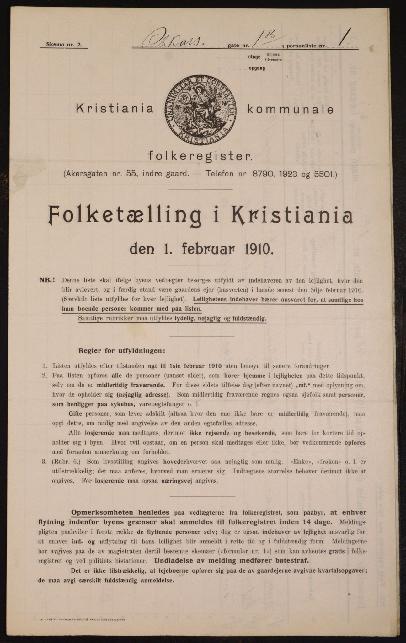 OBA, Municipal Census 1910 for Kristiania, 1910, p. 73275