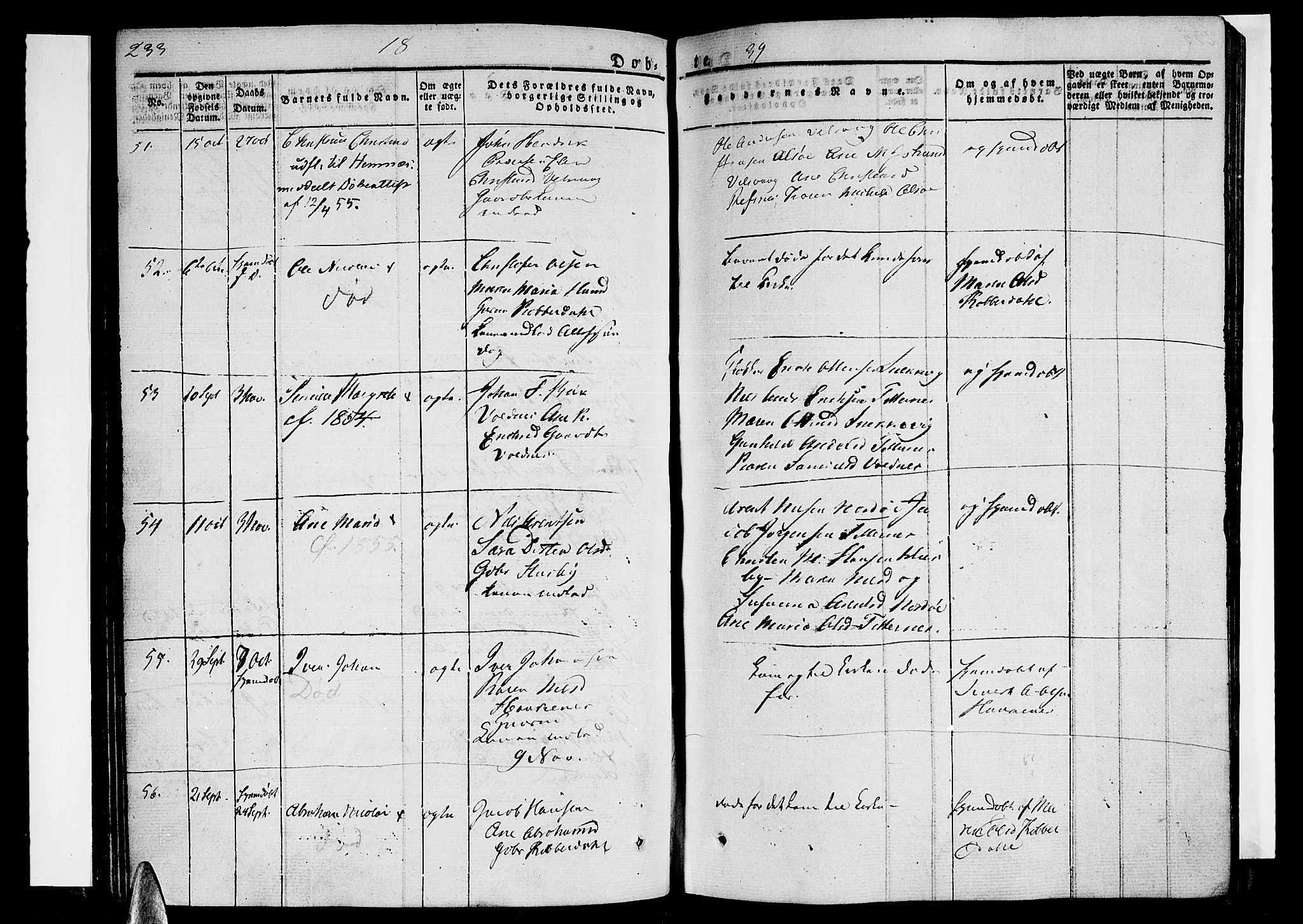 Ministerialprotokoller, klokkerbøker og fødselsregistre - Nordland, SAT/A-1459/838/L0548: Parish register (official) no. 838A06, 1829-1839, p. 233-234
