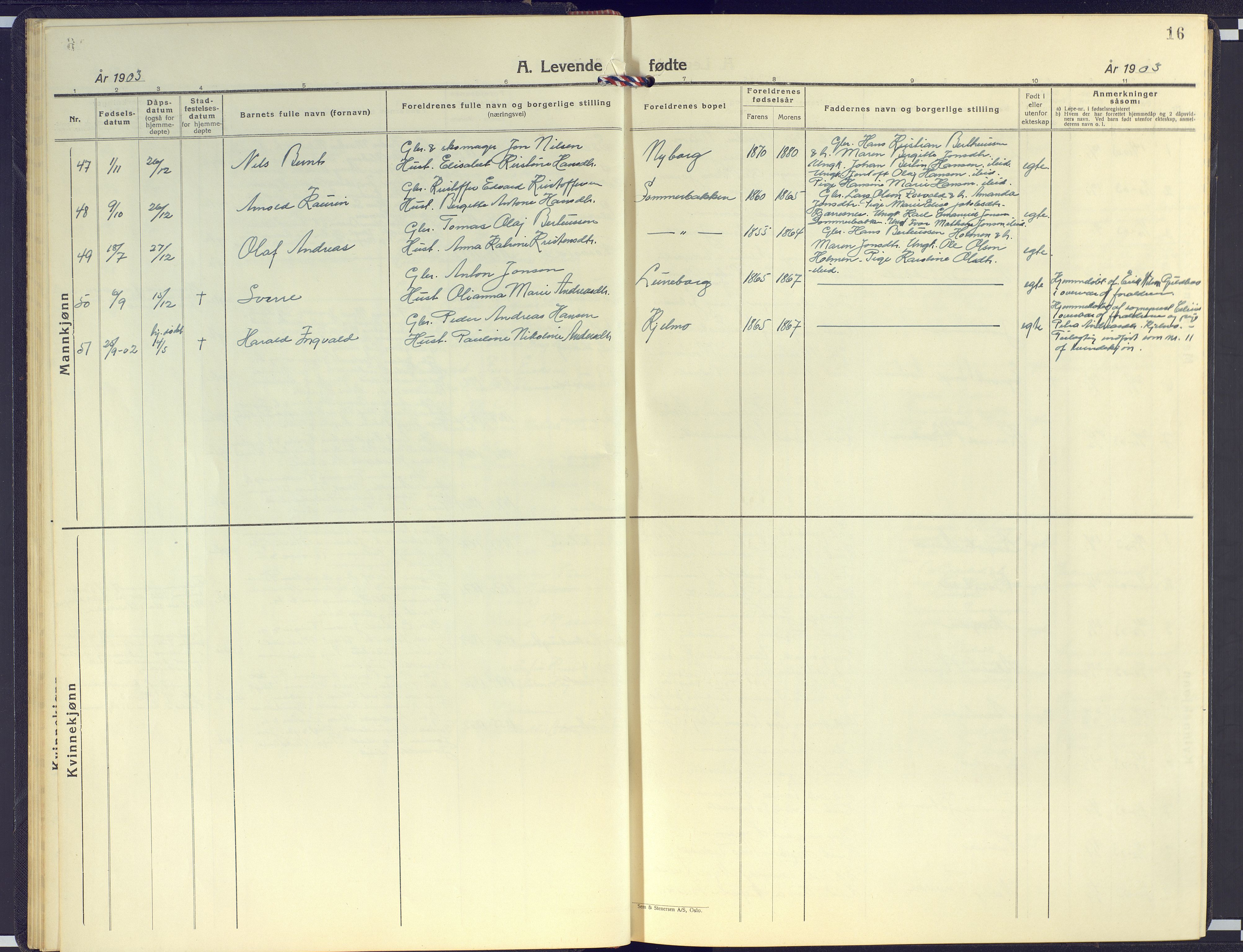 Målselv sokneprestembete, AV/SATØ-S-1311/G/Ga/Gab/L0005klokker: Parish register (copy) no. 5, 1901-1932, p. 16