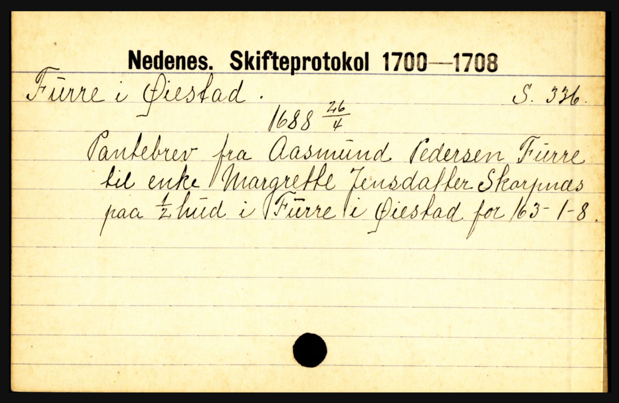 Nedenes sorenskriveri før 1824, AV/SAK-1221-0007/H, p. 7913