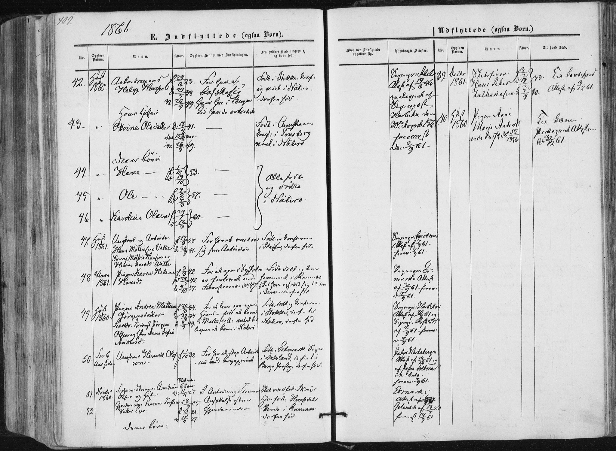 Tønsberg kirkebøker, AV/SAKO-A-330/F/Fa/L0008: Parish register (official) no. I 8, 1855-1864, p. 409