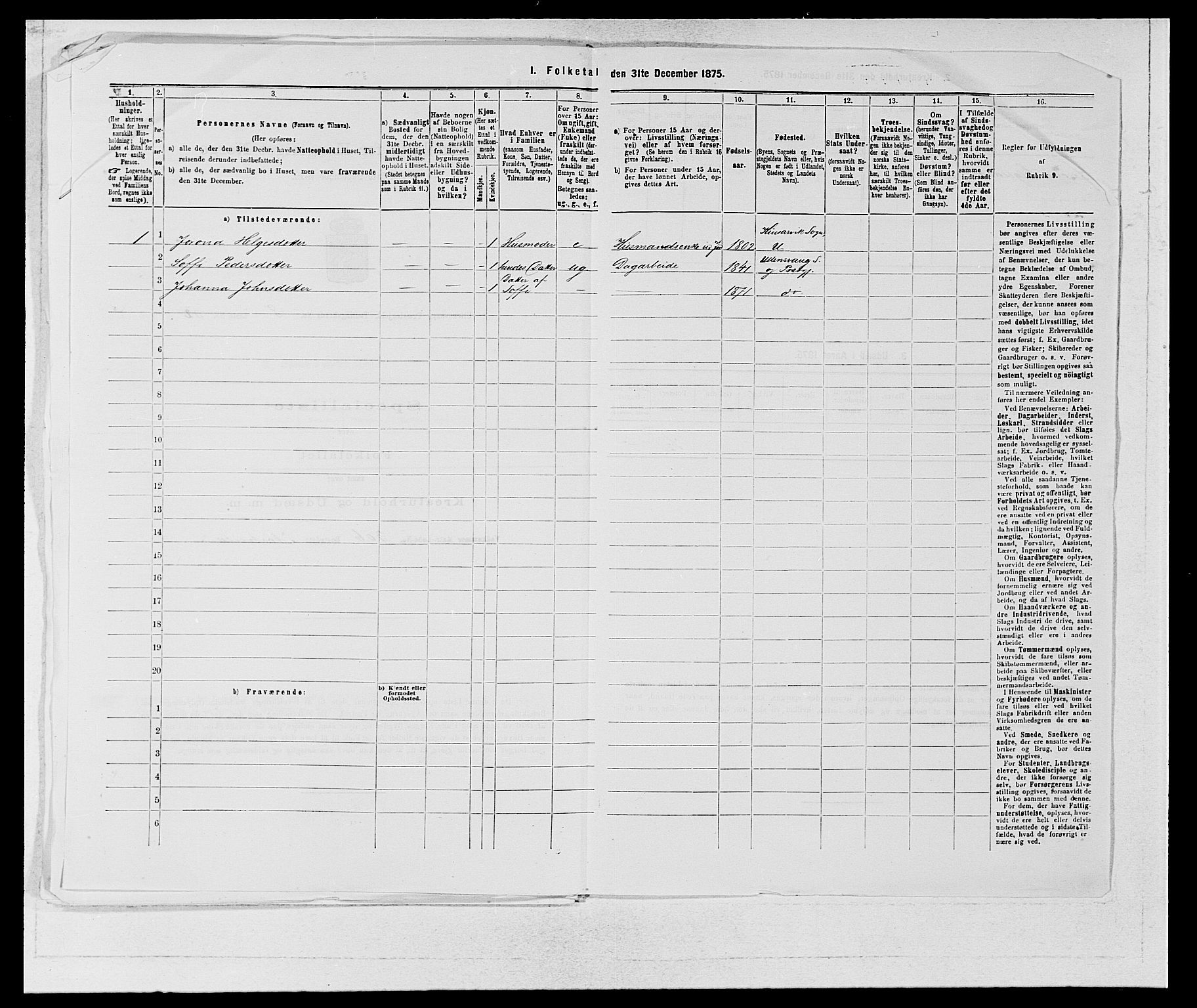 SAB, 1875 census for 1230P Ullensvang, 1875, p. 845