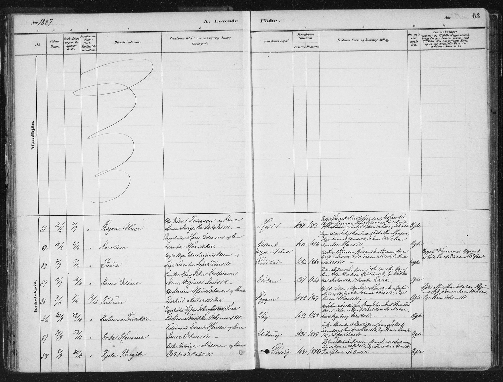 Ministerialprotokoller, klokkerbøker og fødselsregistre - Sør-Trøndelag, SAT/A-1456/659/L0739: Parish register (official) no. 659A09, 1879-1893, p. 63