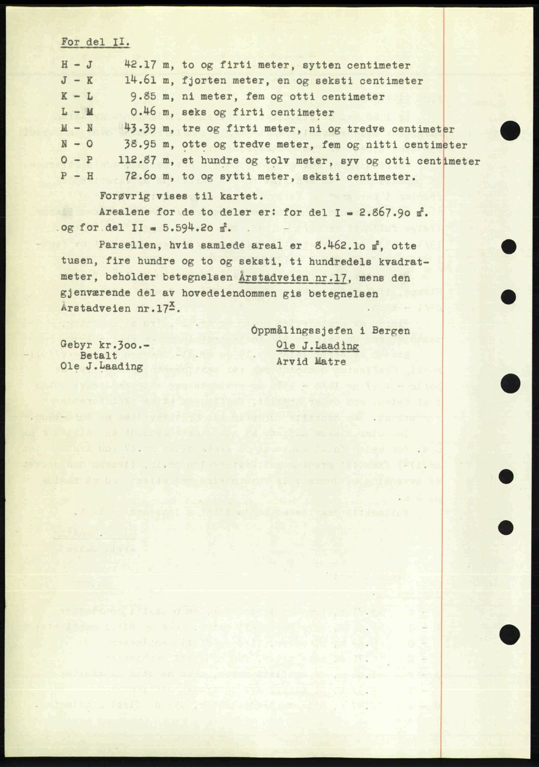 Byfogd og Byskriver i Bergen, AV/SAB-A-3401/03/03Bc/L0034: Mortgage book no. A27-28, 1950-1950, Diary no: : 9011/1950