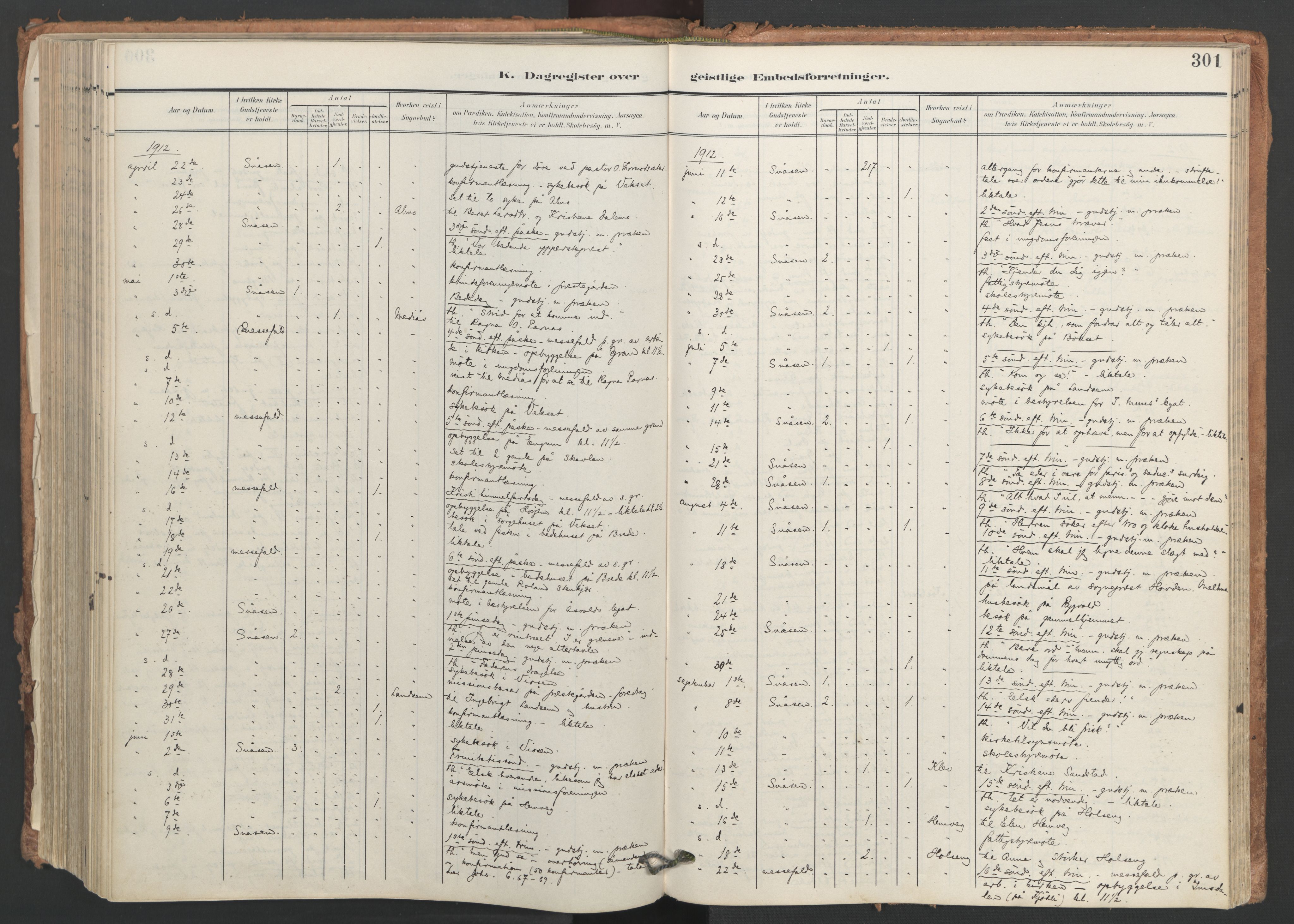 Ministerialprotokoller, klokkerbøker og fødselsregistre - Nord-Trøndelag, AV/SAT-A-1458/749/L0477: Parish register (official) no. 749A11, 1902-1927, p. 301