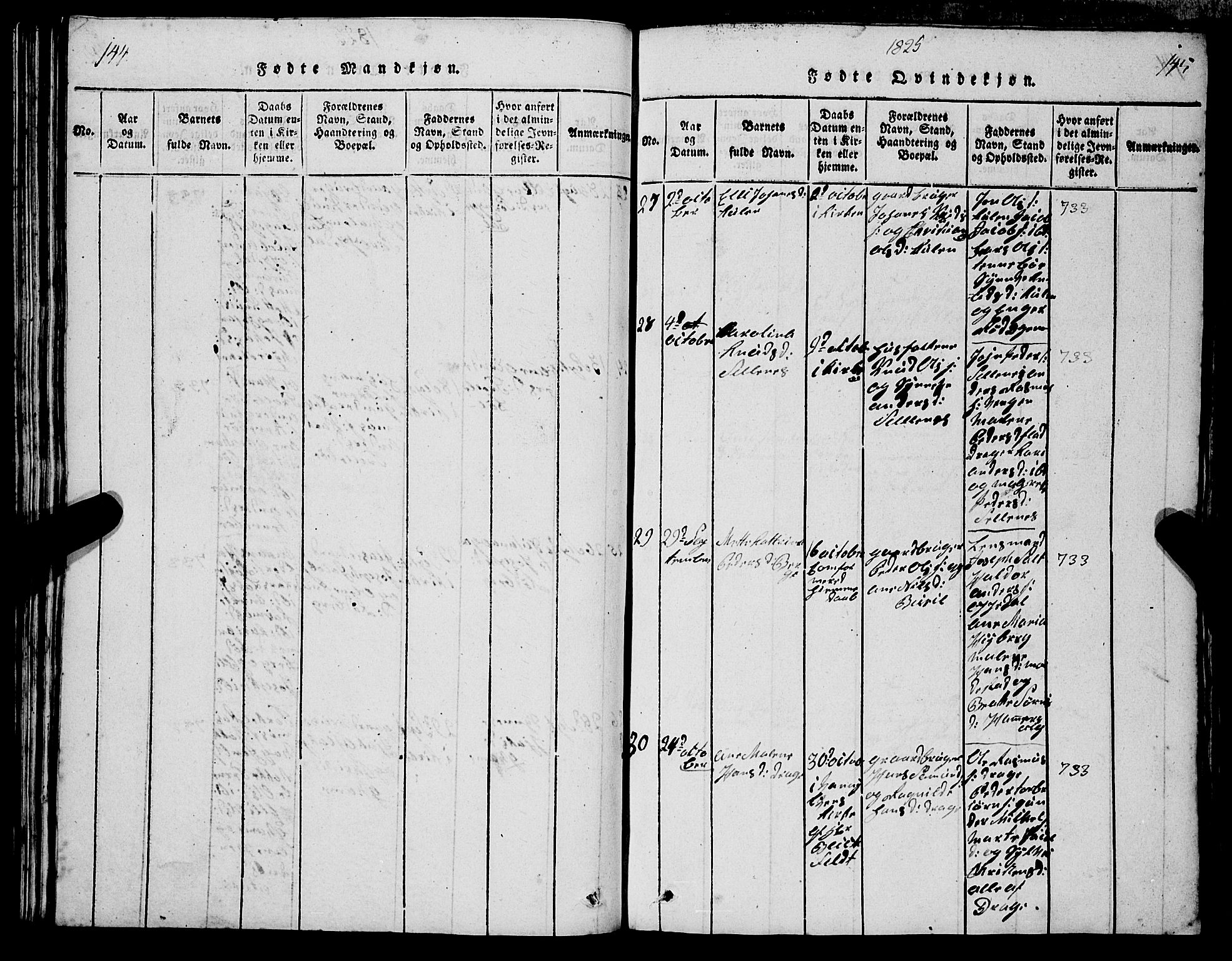 Selje sokneprestembete, AV/SAB-A-99938/H/Ha/Hab/Haba: Parish register (copy) no. A 1, 1816-1828, p. 144-145