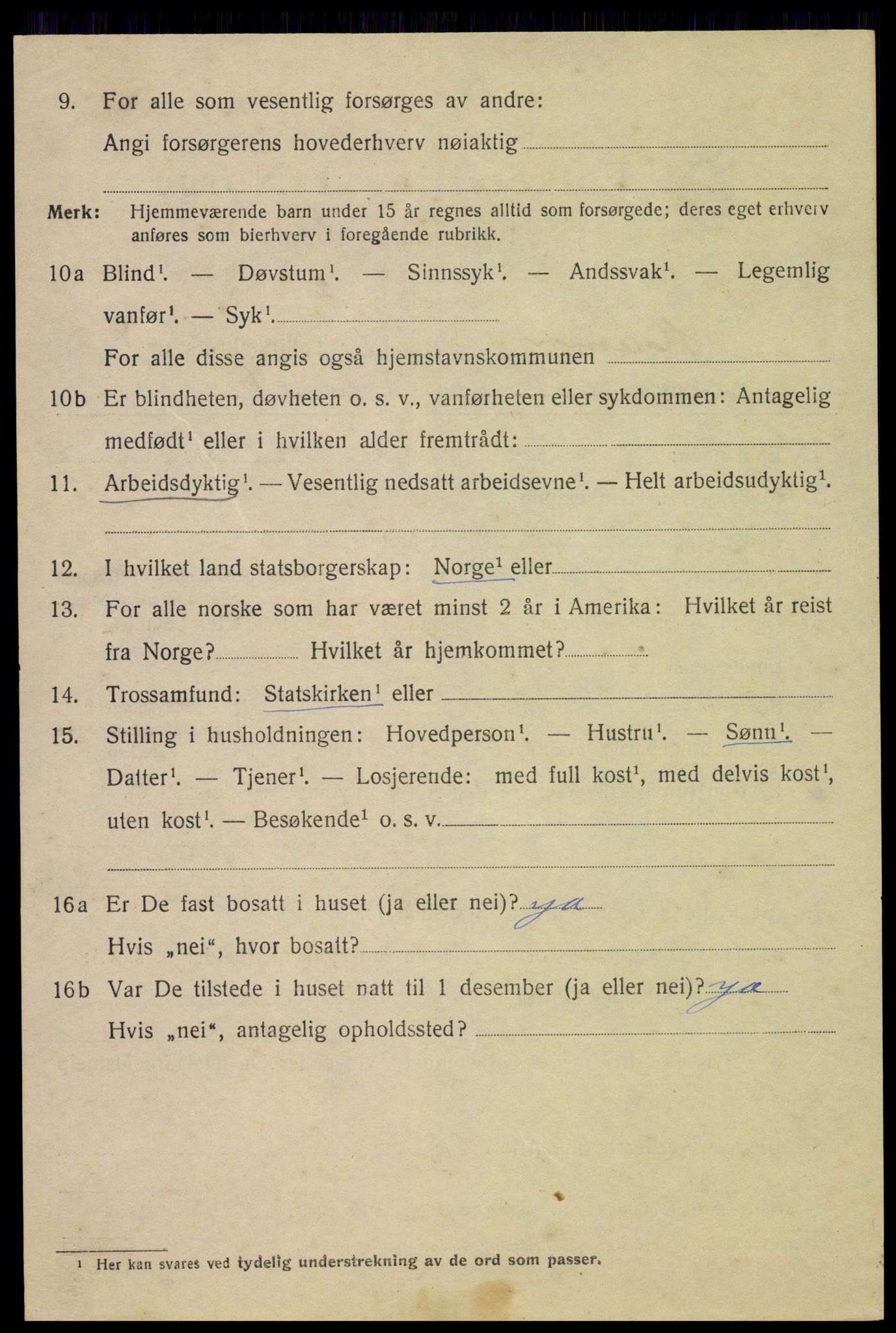 SAH, 1920 census for Hamar, 1920, p. 8678