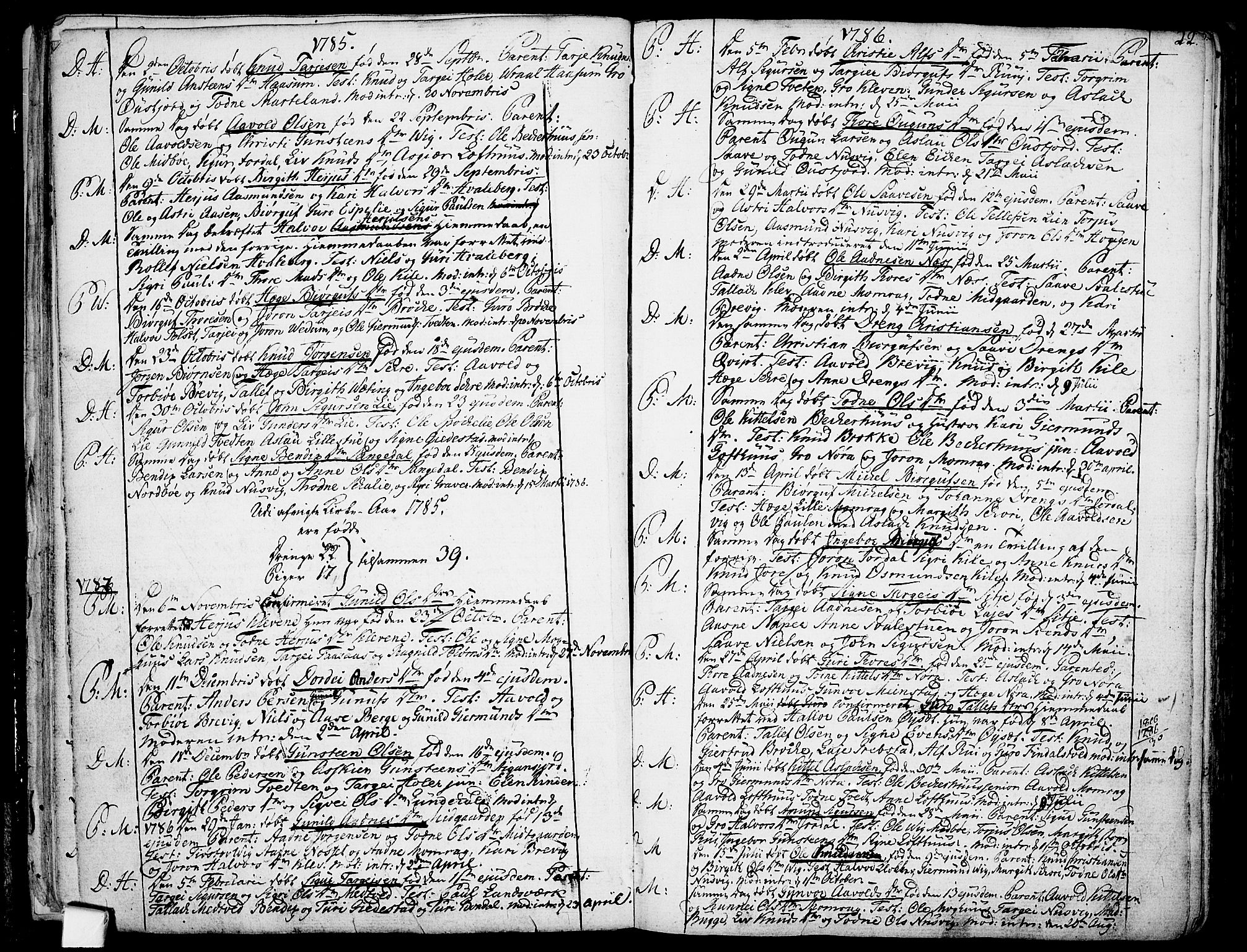 Fyresdal kirkebøker, SAKO/A-263/F/Fa/L0002: Parish register (official) no. I 2, 1769-1814, p. 22