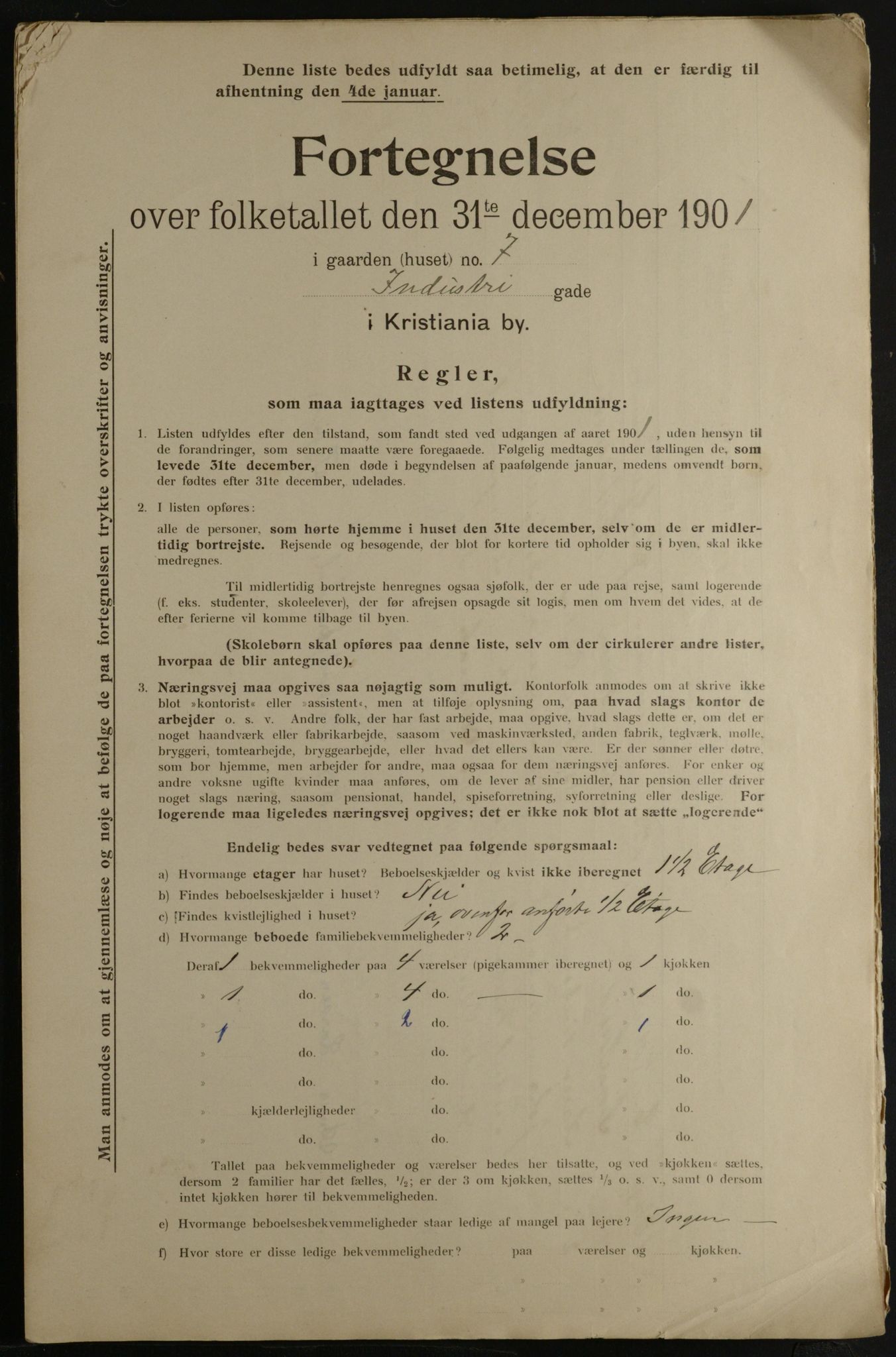 OBA, Municipal Census 1901 for Kristiania, 1901, p. 6798