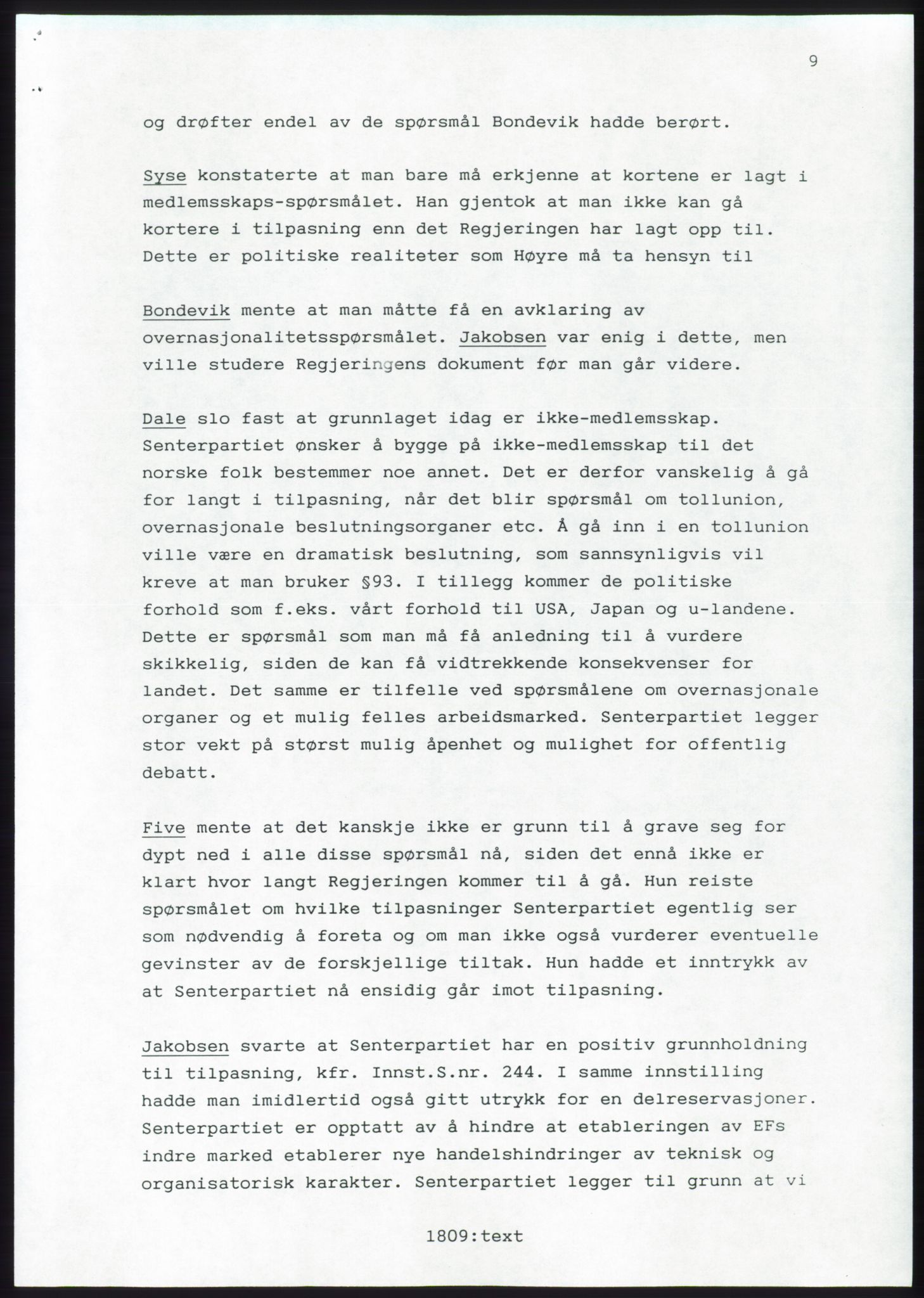 Forhandlingsmøtene 1989 mellom Høyre, KrF og Senterpartiet om dannelse av regjering, AV/RA-PA-0697/A/L0001: Forhandlingsprotokoll med vedlegg, 1989, p. 51